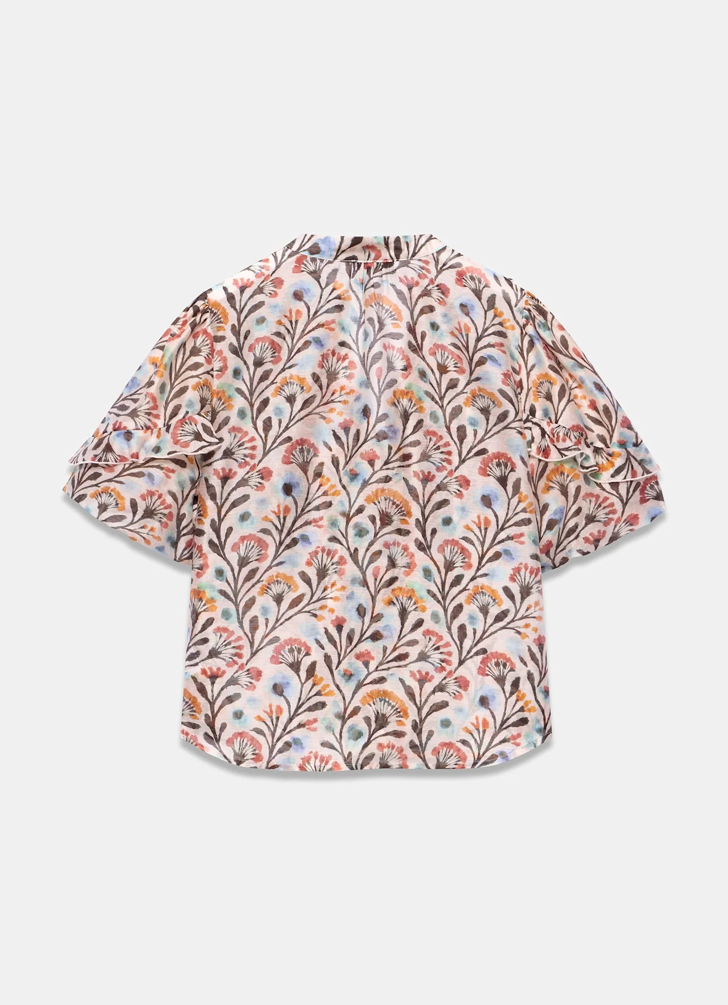 Orange Floral Print  Blouse - Image 7