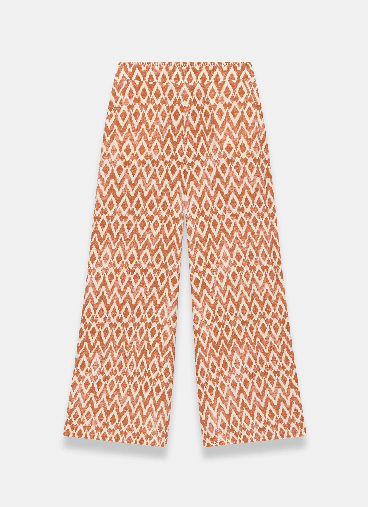 Orange Geo Print Wide Leg Trousers - Image 7