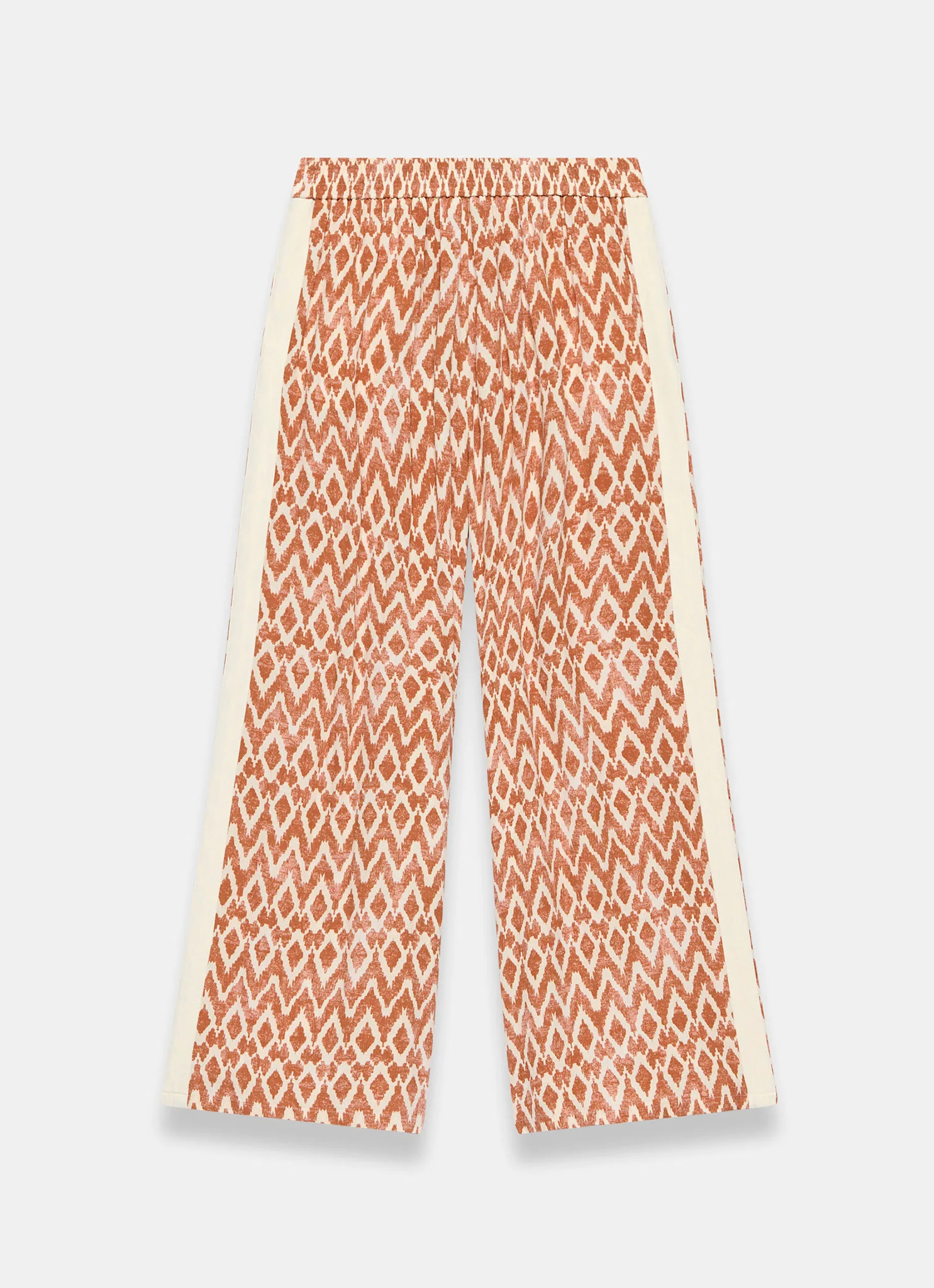 Orange Geo Print Wide Leg Trousers - Image 8
