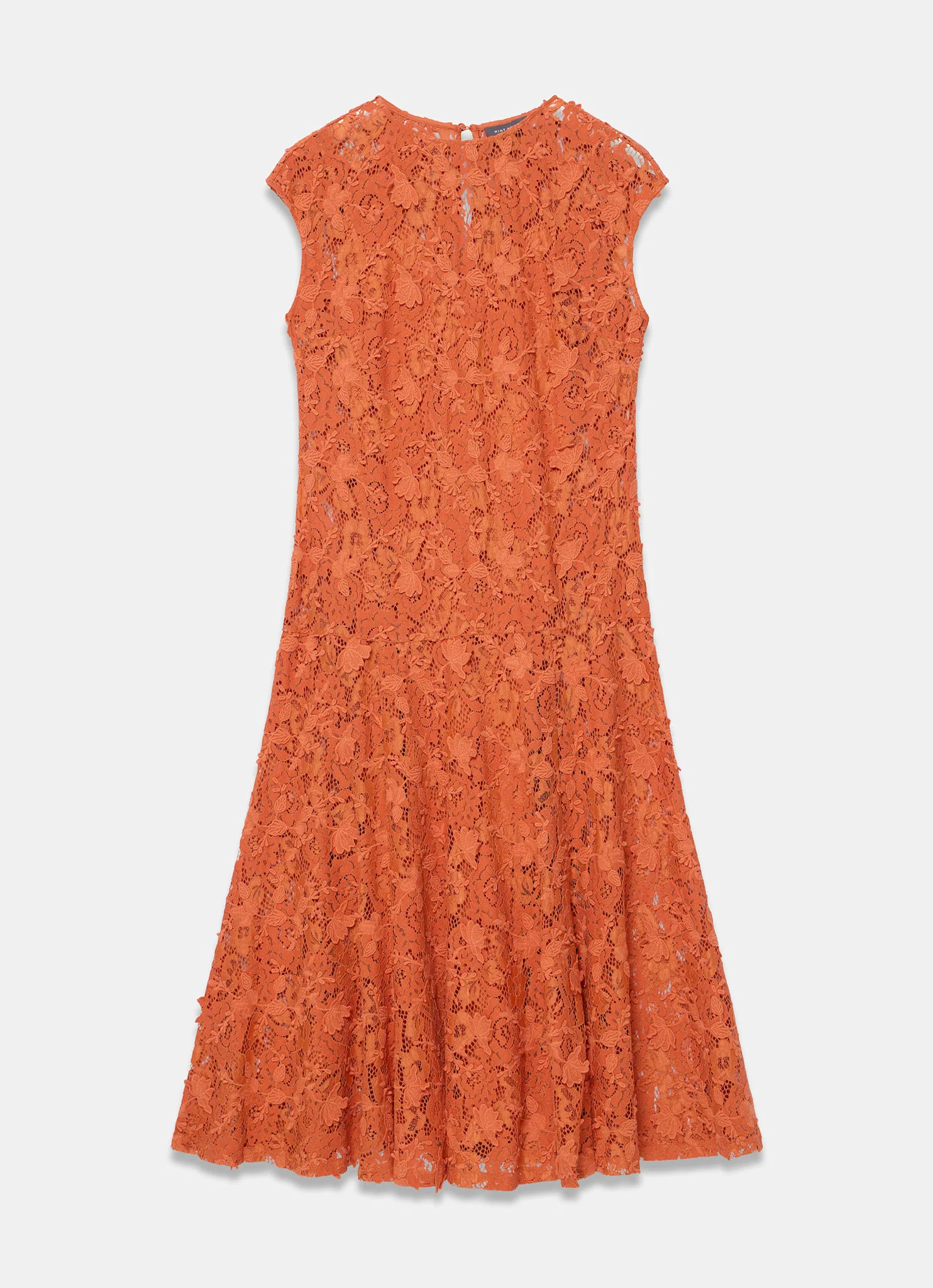 Orange Lace Midi Dress - Image 6