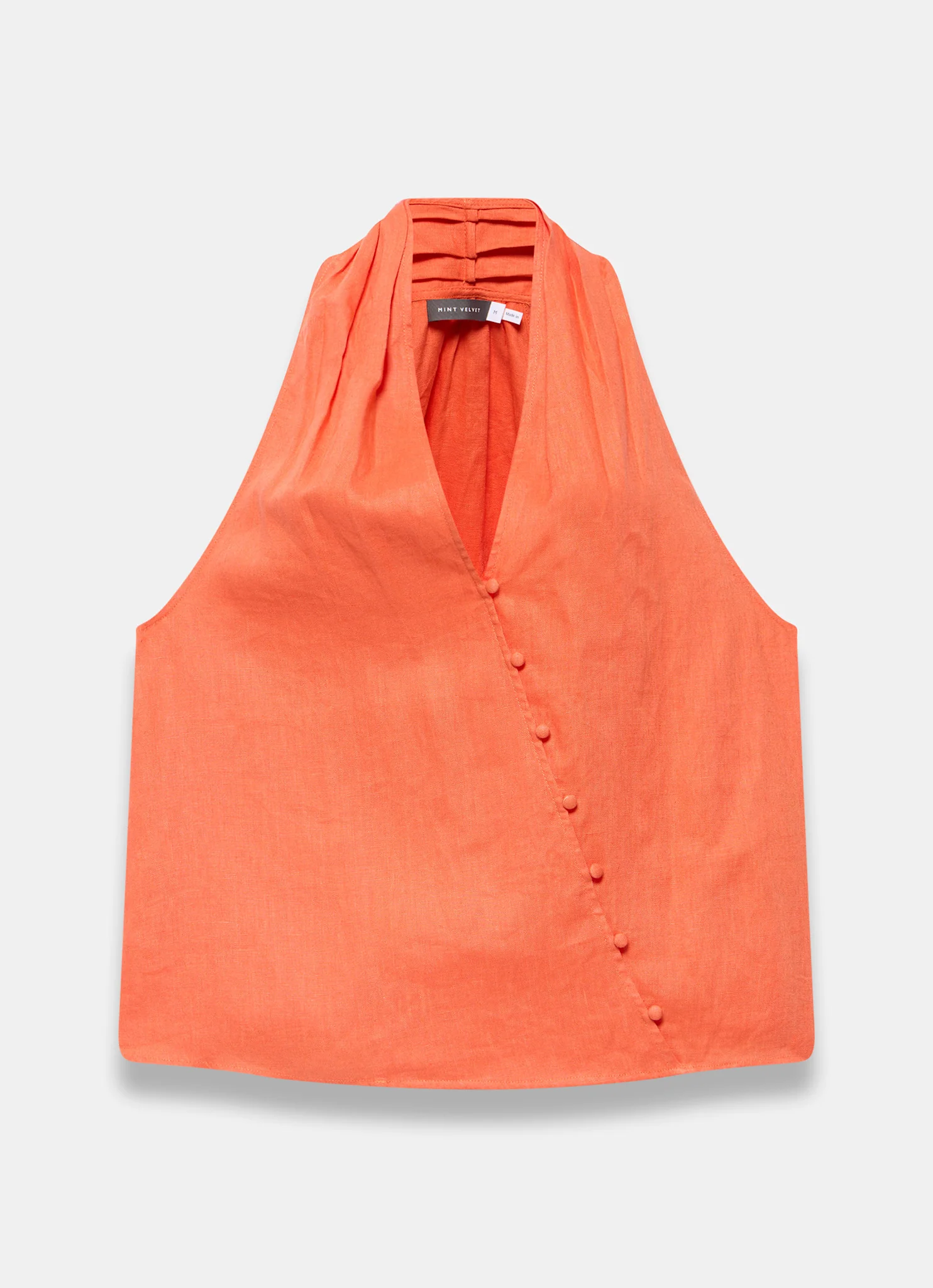 Orange Linen Halter Top - Image 7