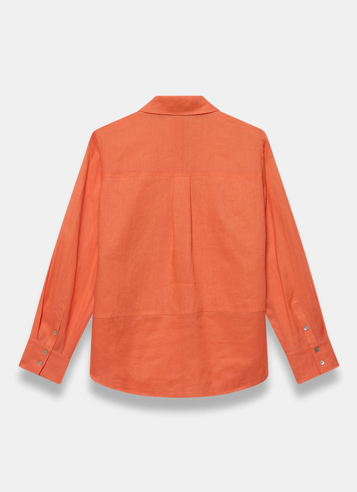 Orange Linen Blend Shirt - Image 7