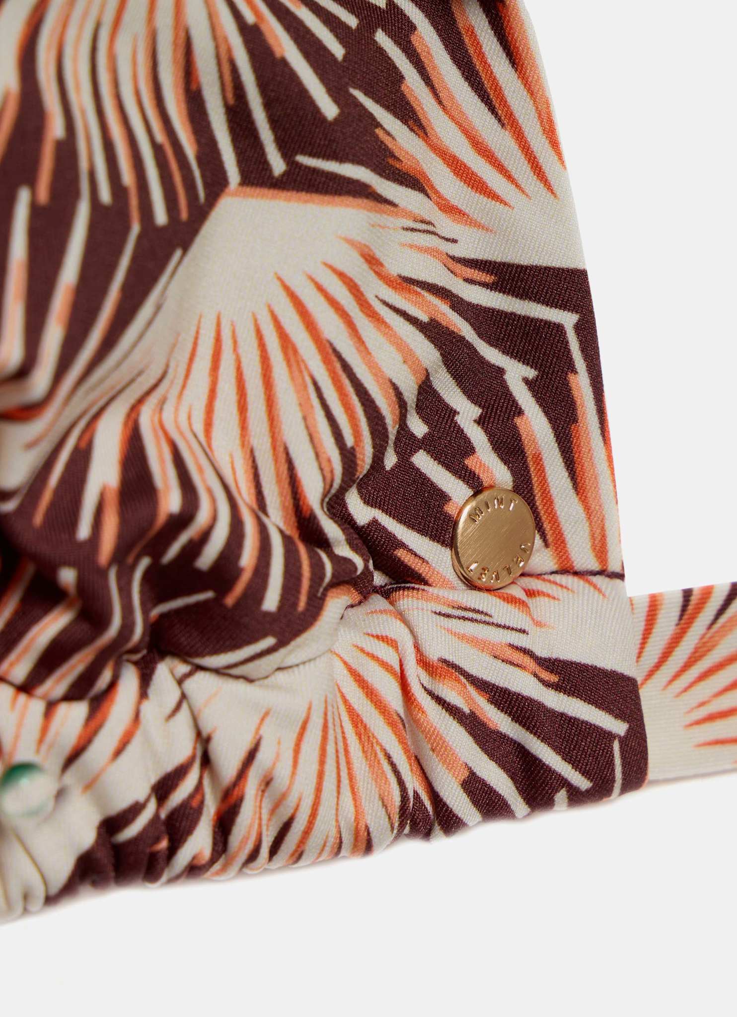 Orange Geo Print Halter Bikini Top - Image 8