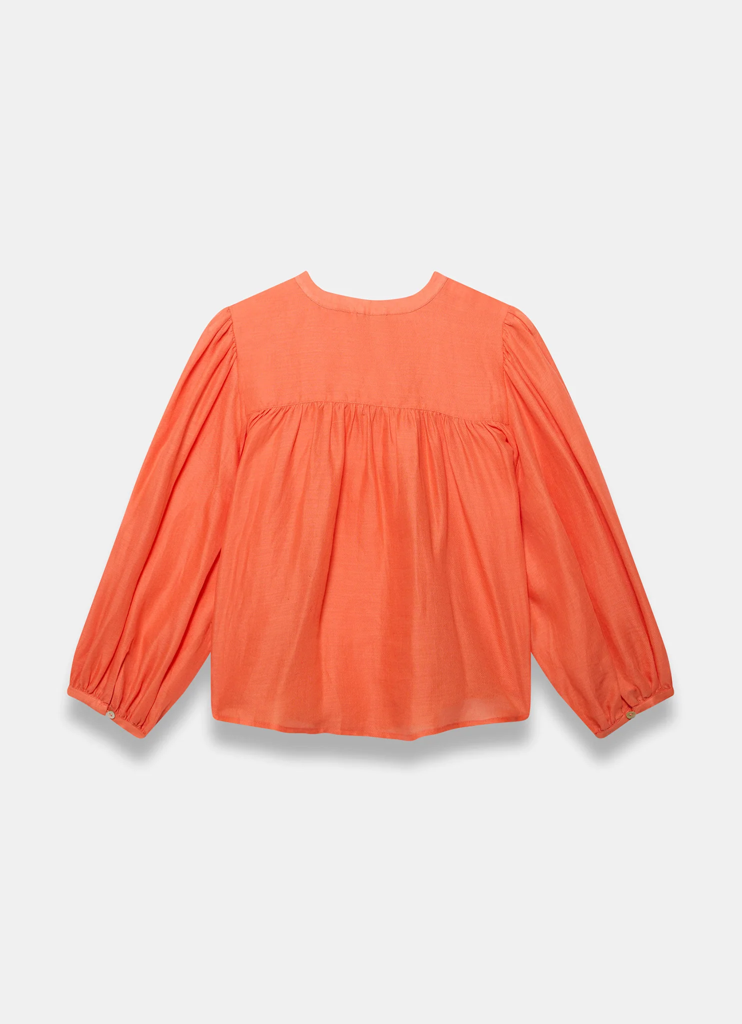 Orange Ramie Batwing Blouse - Image 7