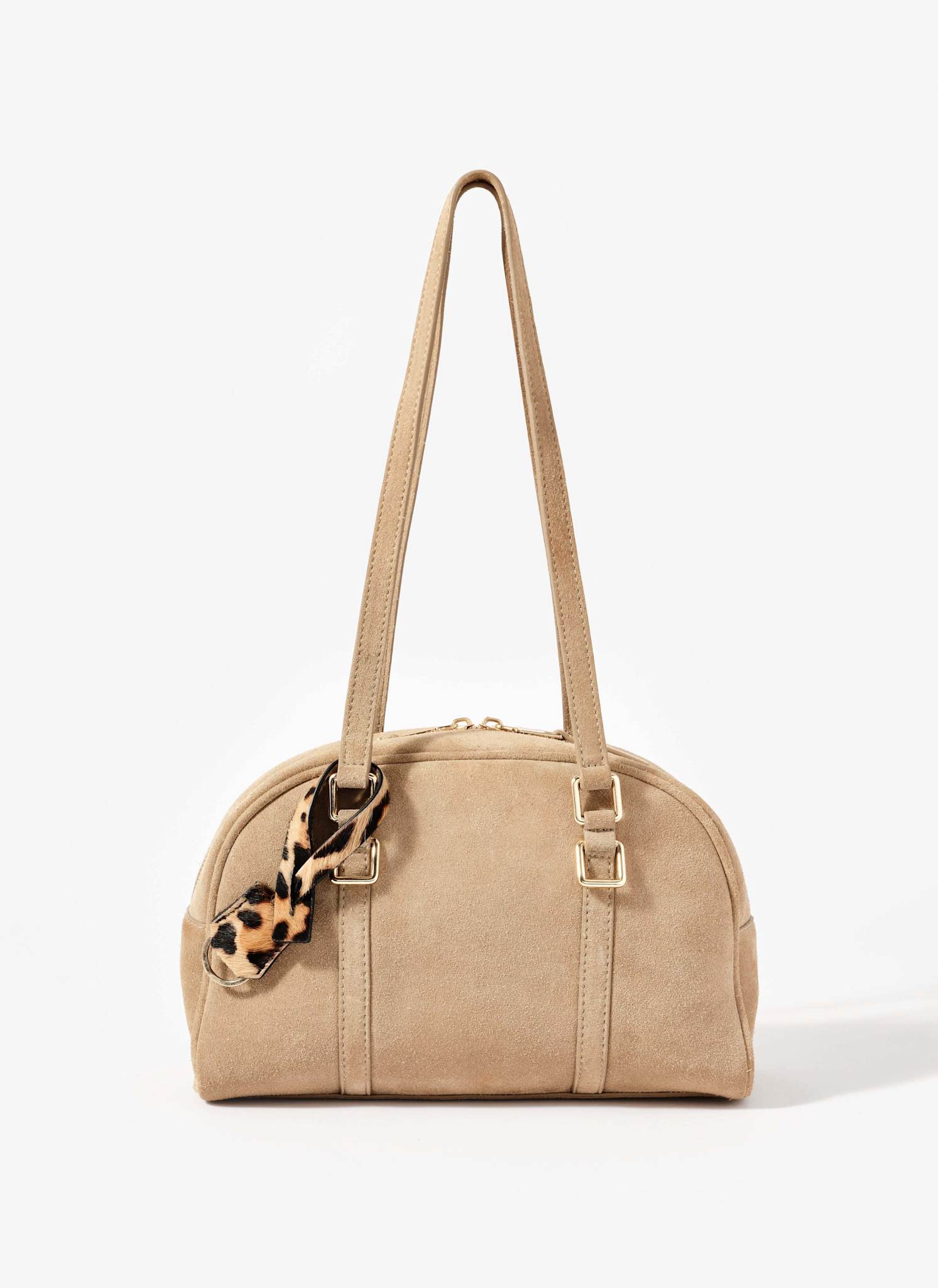 Otti Neutral Suede Shoulder Bag - Image 3