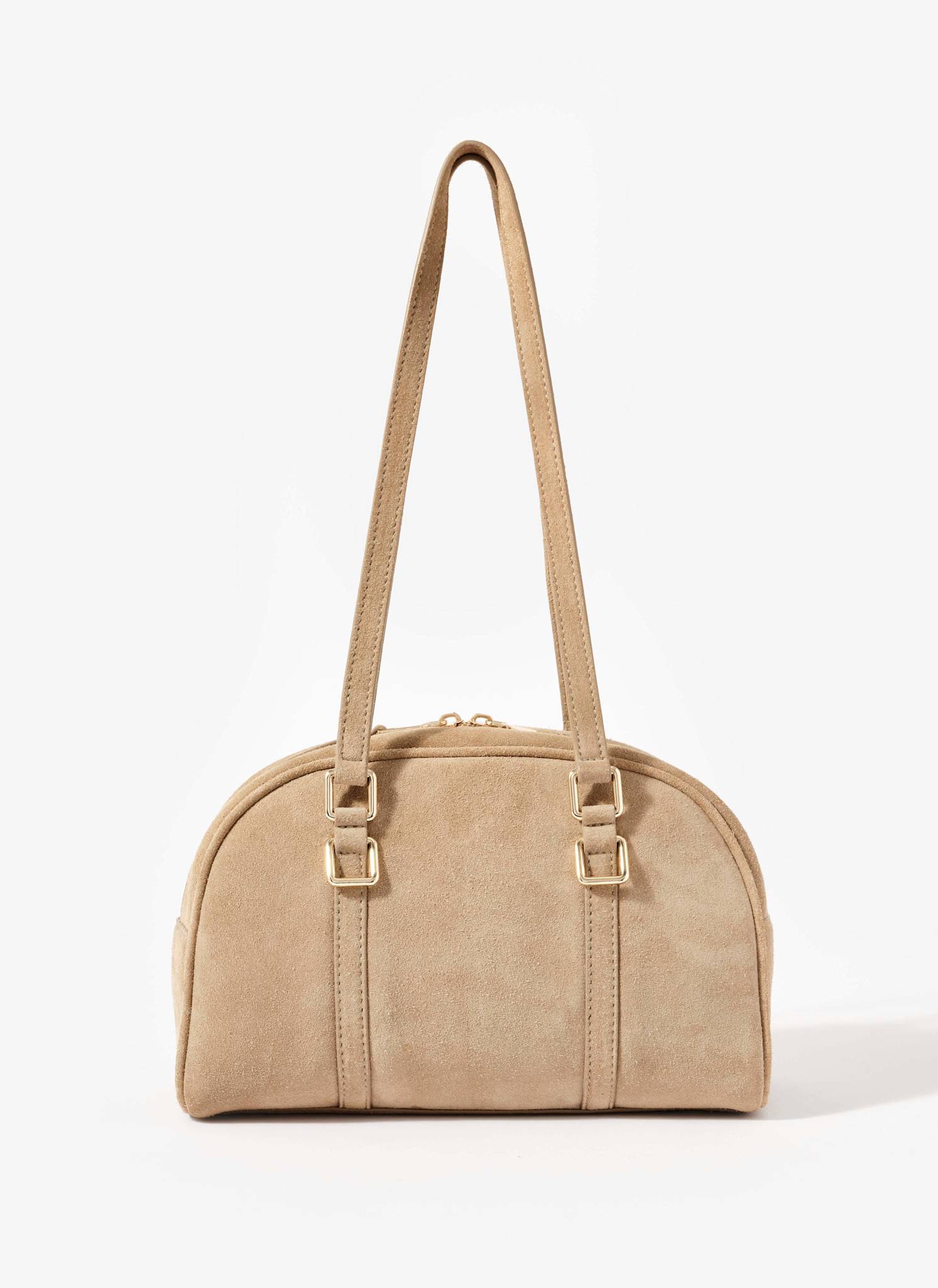 Otti Neutral Suede Shoulder Bag - Image 5