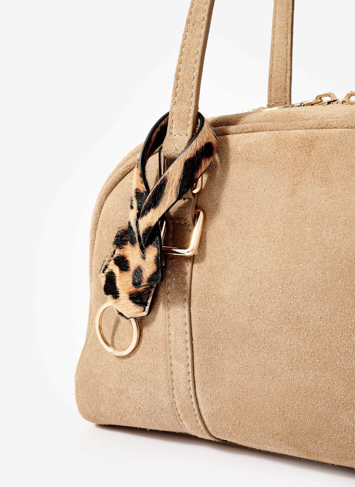 Otti Neutral Suede Shoulder Bag - Image 6
