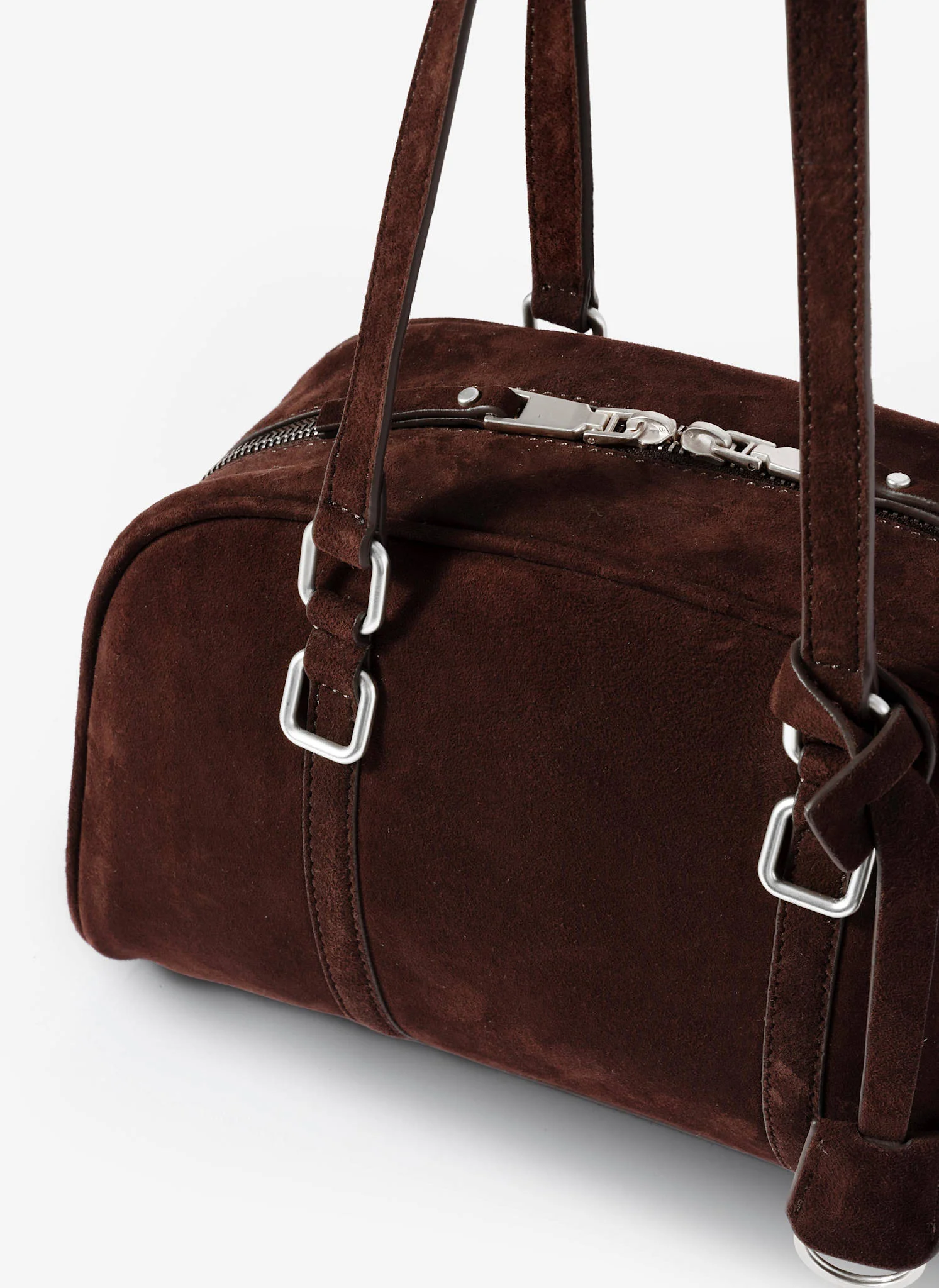 Otti Brown Suede Shoulder Bag - Image 5