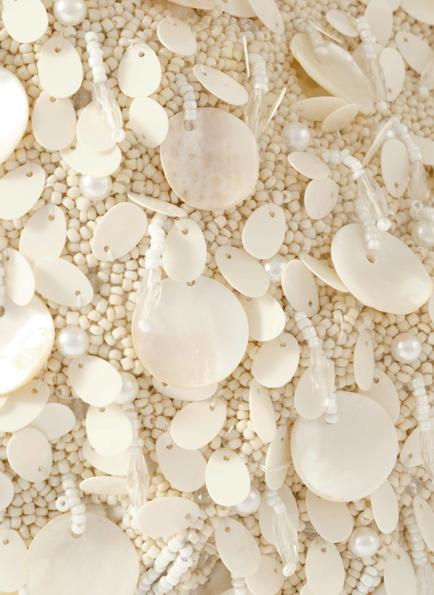 Cleo Cream Pearl Detail Shoulder Bag - Image 4