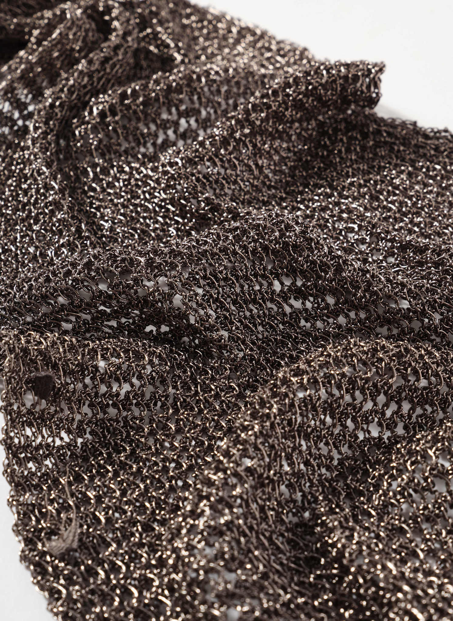 Dark Silver Metallic Neck Scarf - Image 4