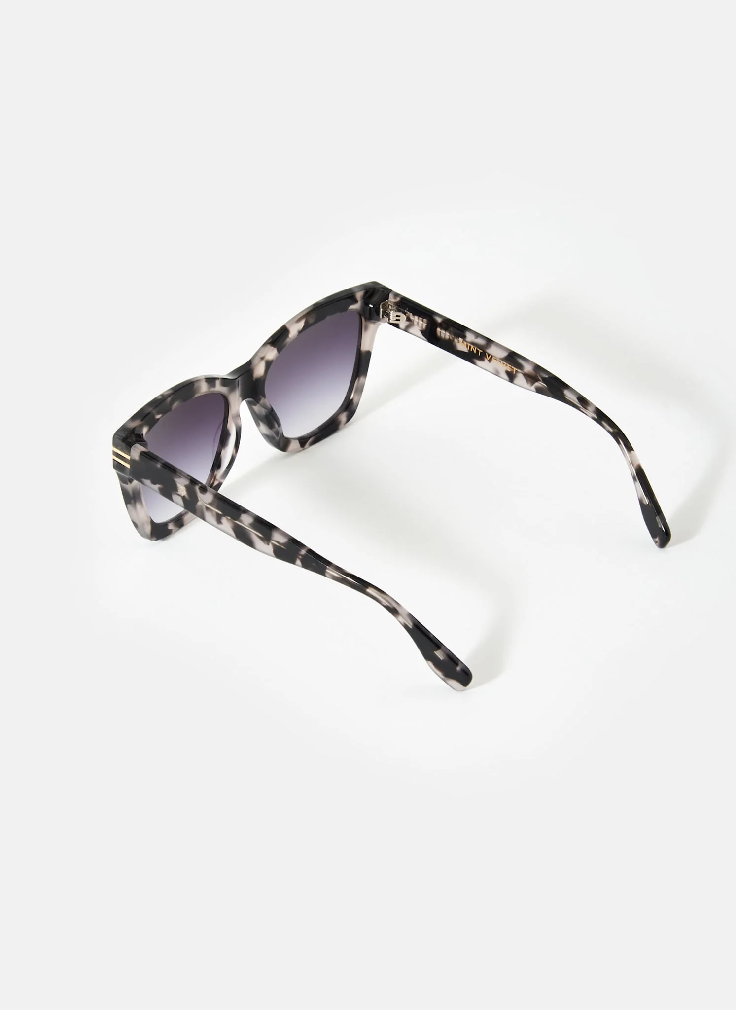 Grey Tortoiseshell Oversized Cat Eye Sunglasses - Image 4