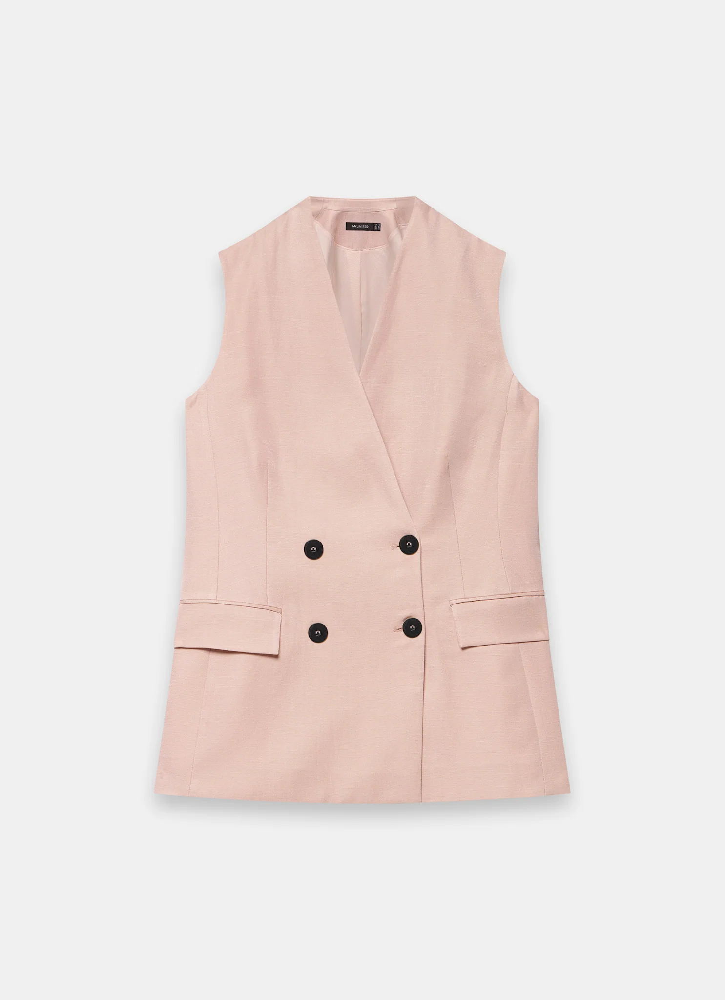 Pink Tailored Longline Waistcoat - Image 6
