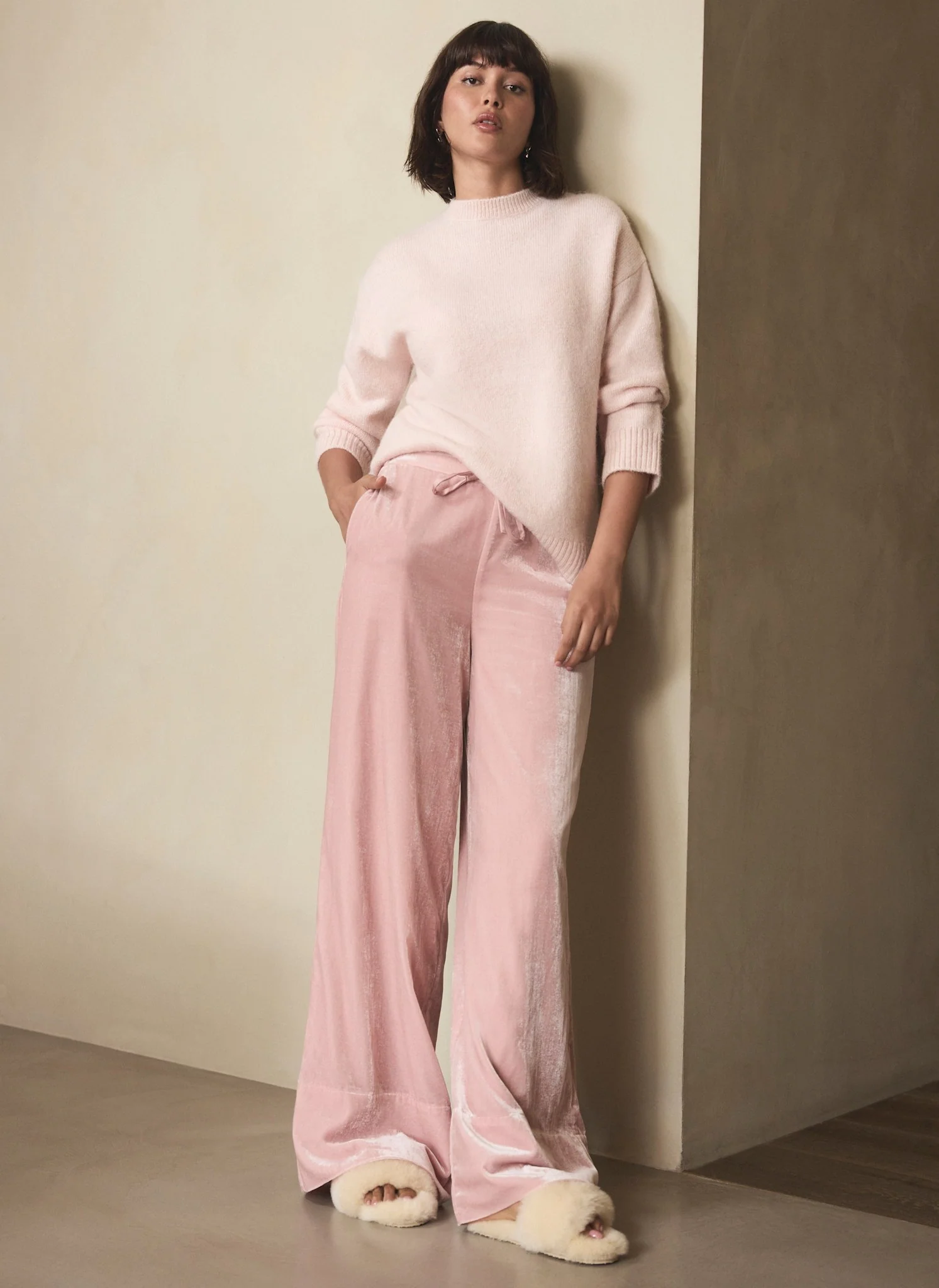 Pink Wool Blend Longline Knit Jumper - Image 2