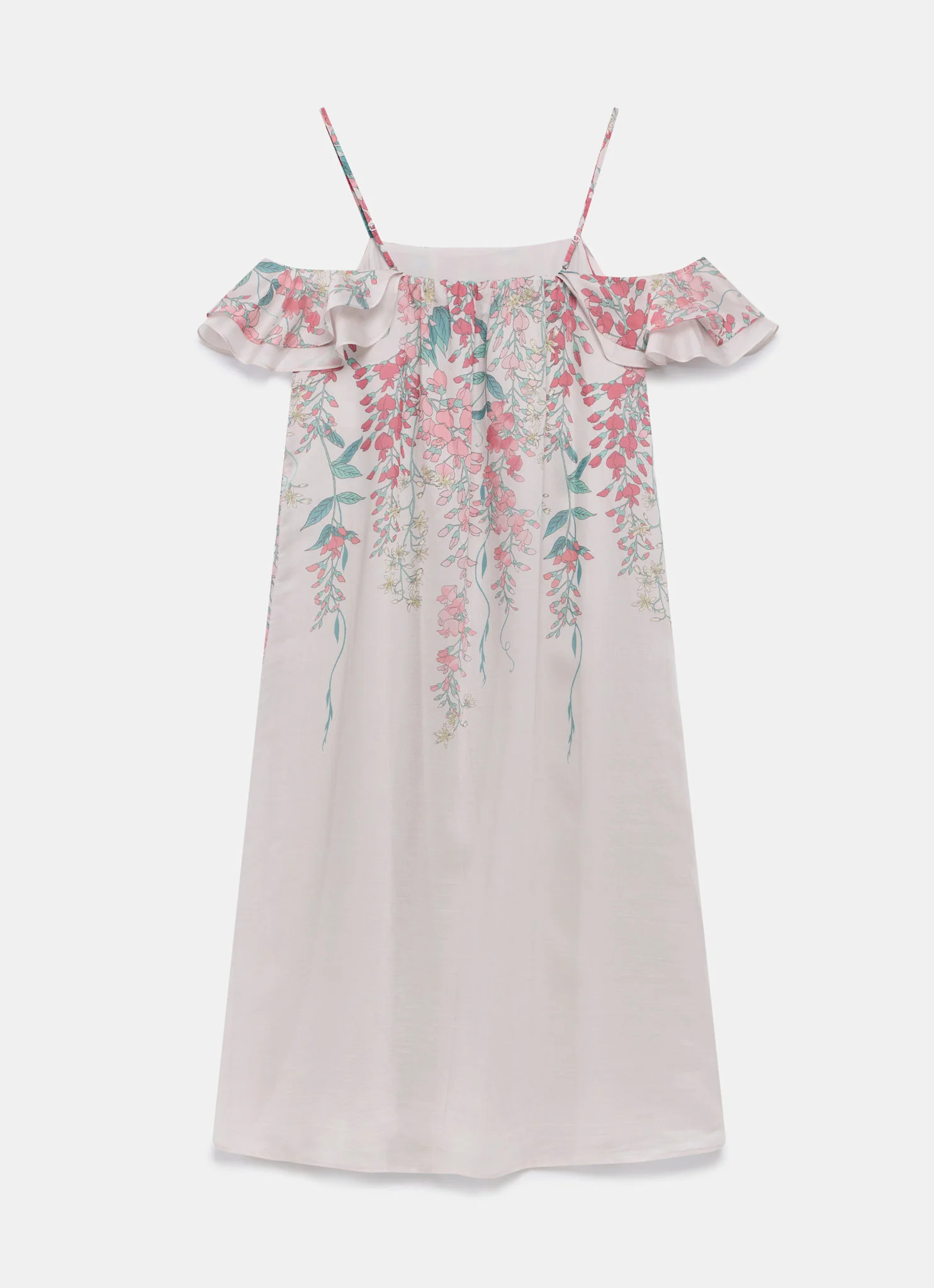 Pink Floral Print Midi Dress - Image 8