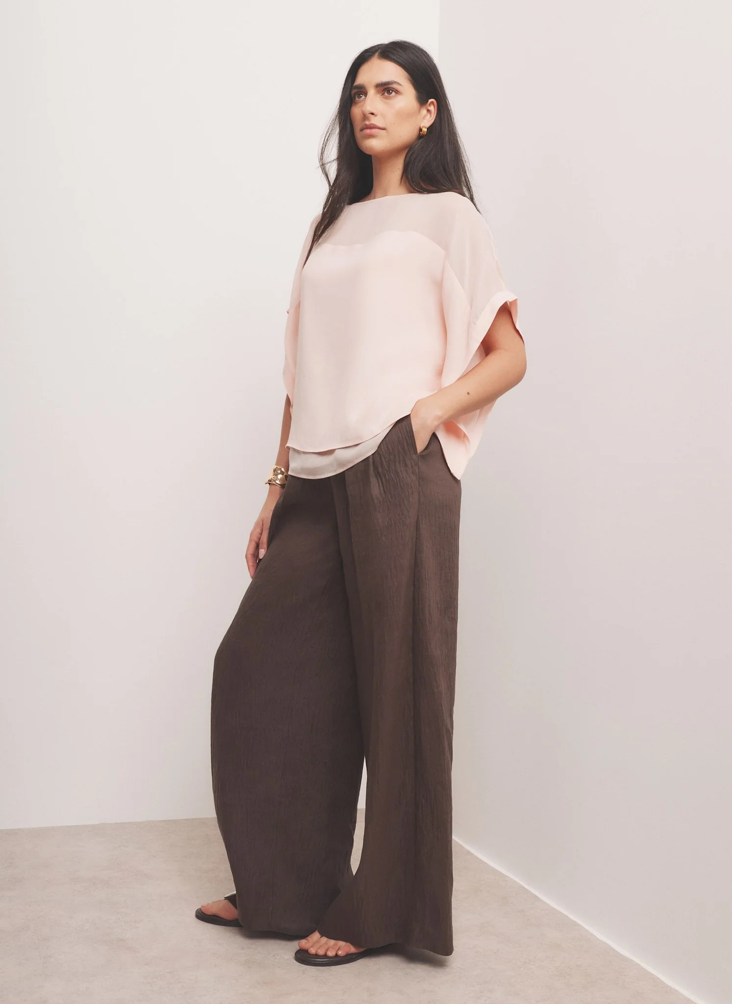 Pink Sheer Panel Top - Image 3