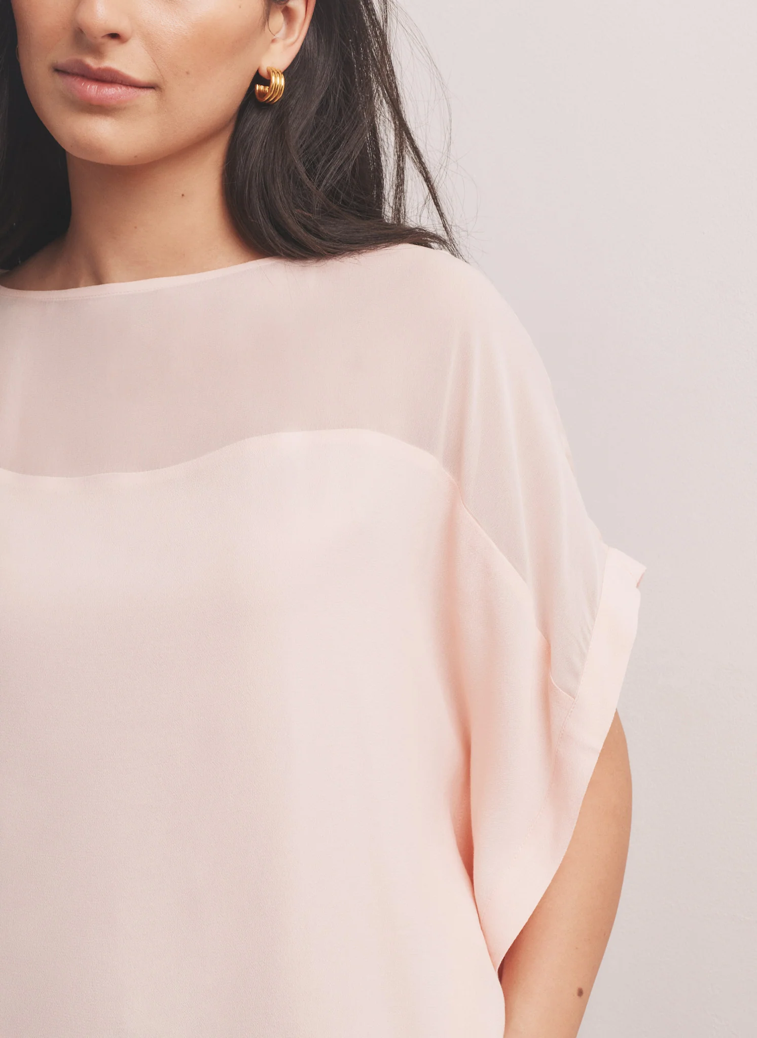 Pink Sheer Panel Top - Image 4