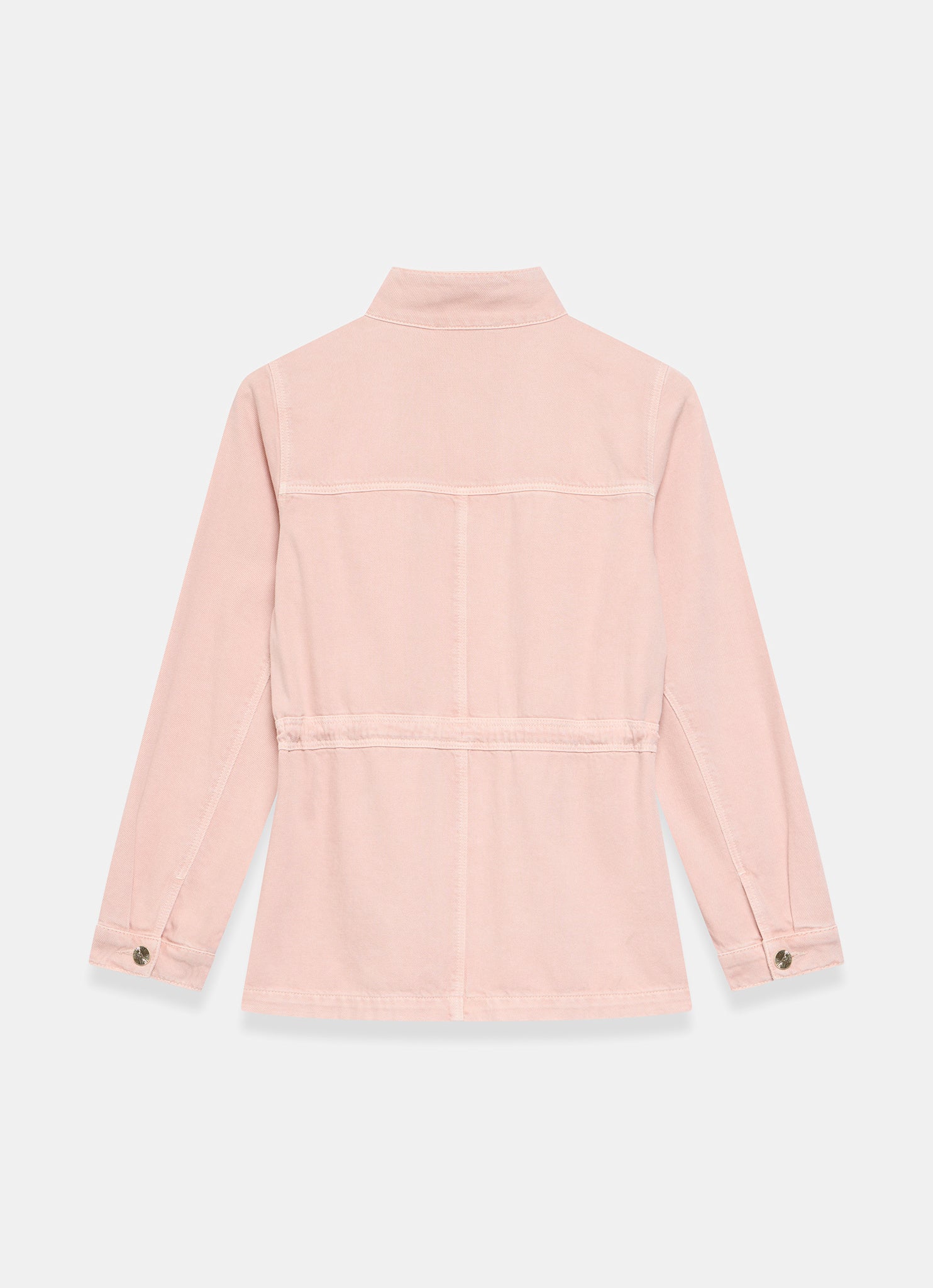 Pink Cotton Utility Denim Shacket - Image 8