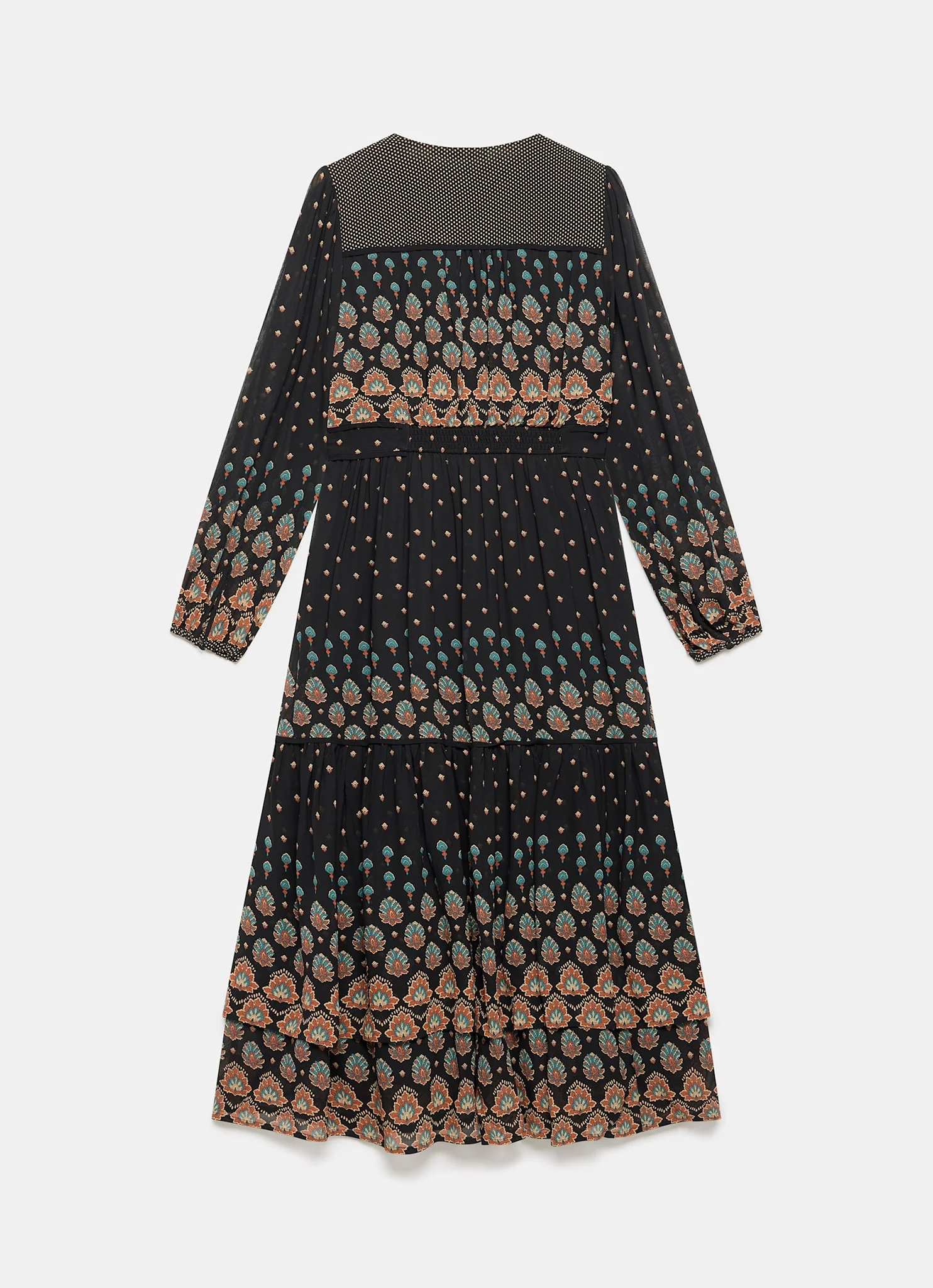 Black Boho Print Maxi Dress - Image 7