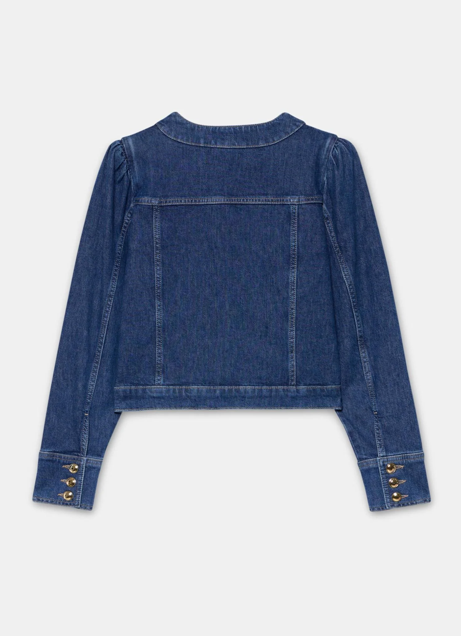 Indigo Plait Detail Denim Jacket - Image 8