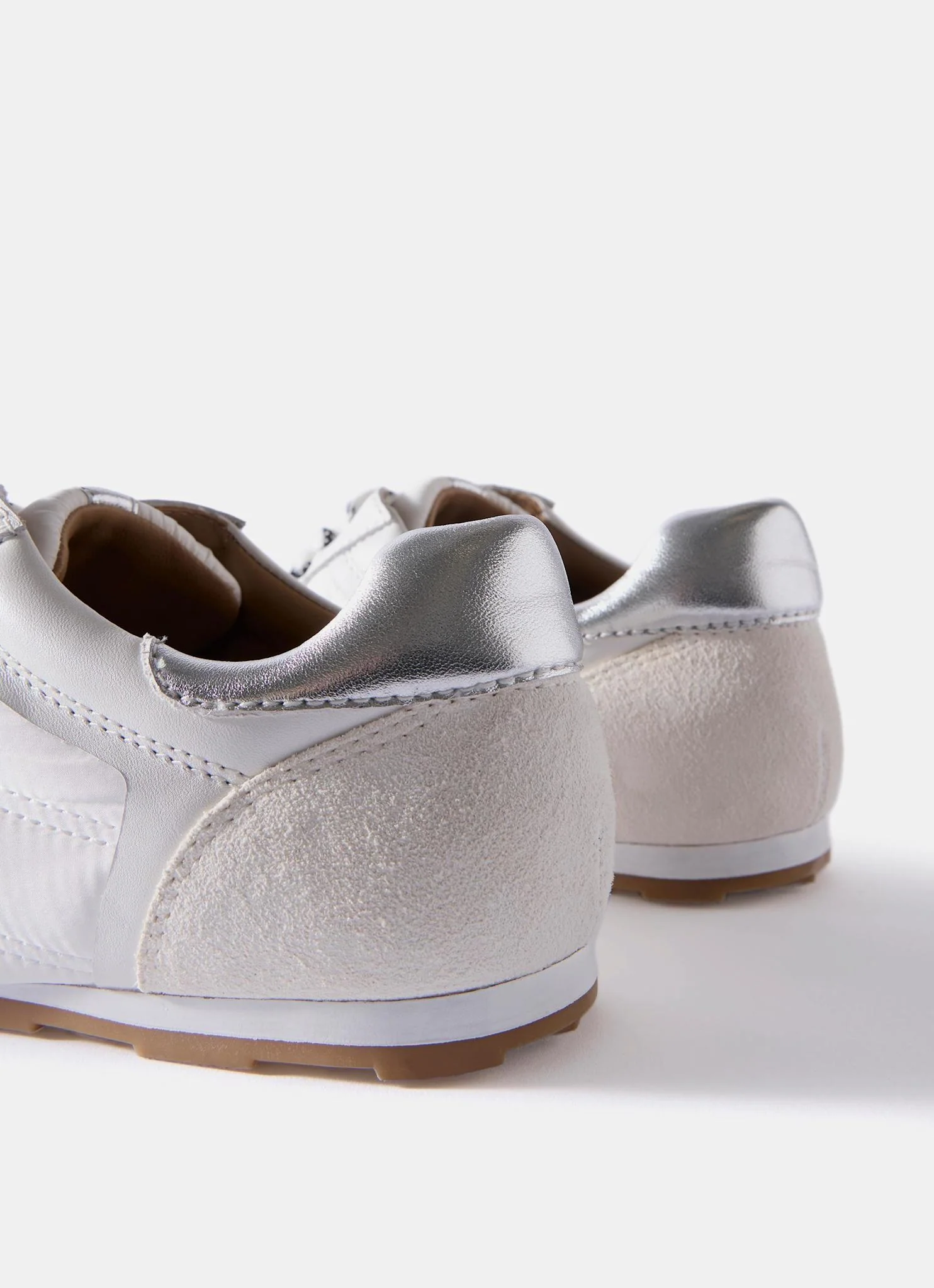 Rach White Suede Detail Trainers - Image 5