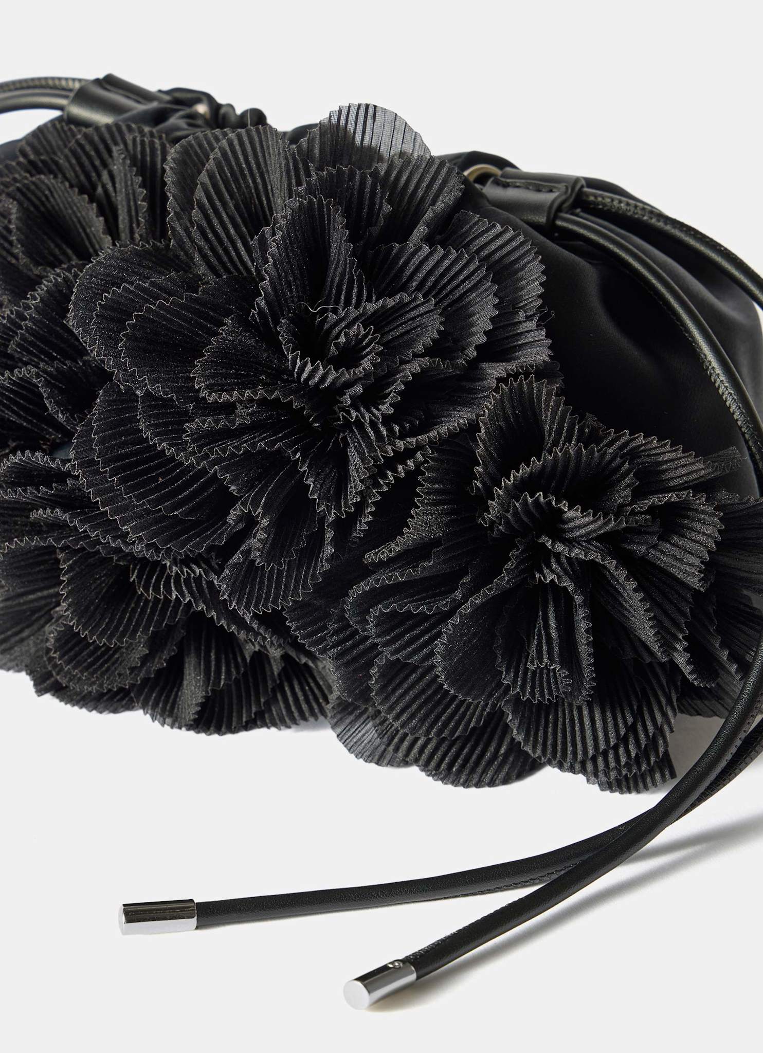 Raya Black Floral Drawstring Bag - Image 5