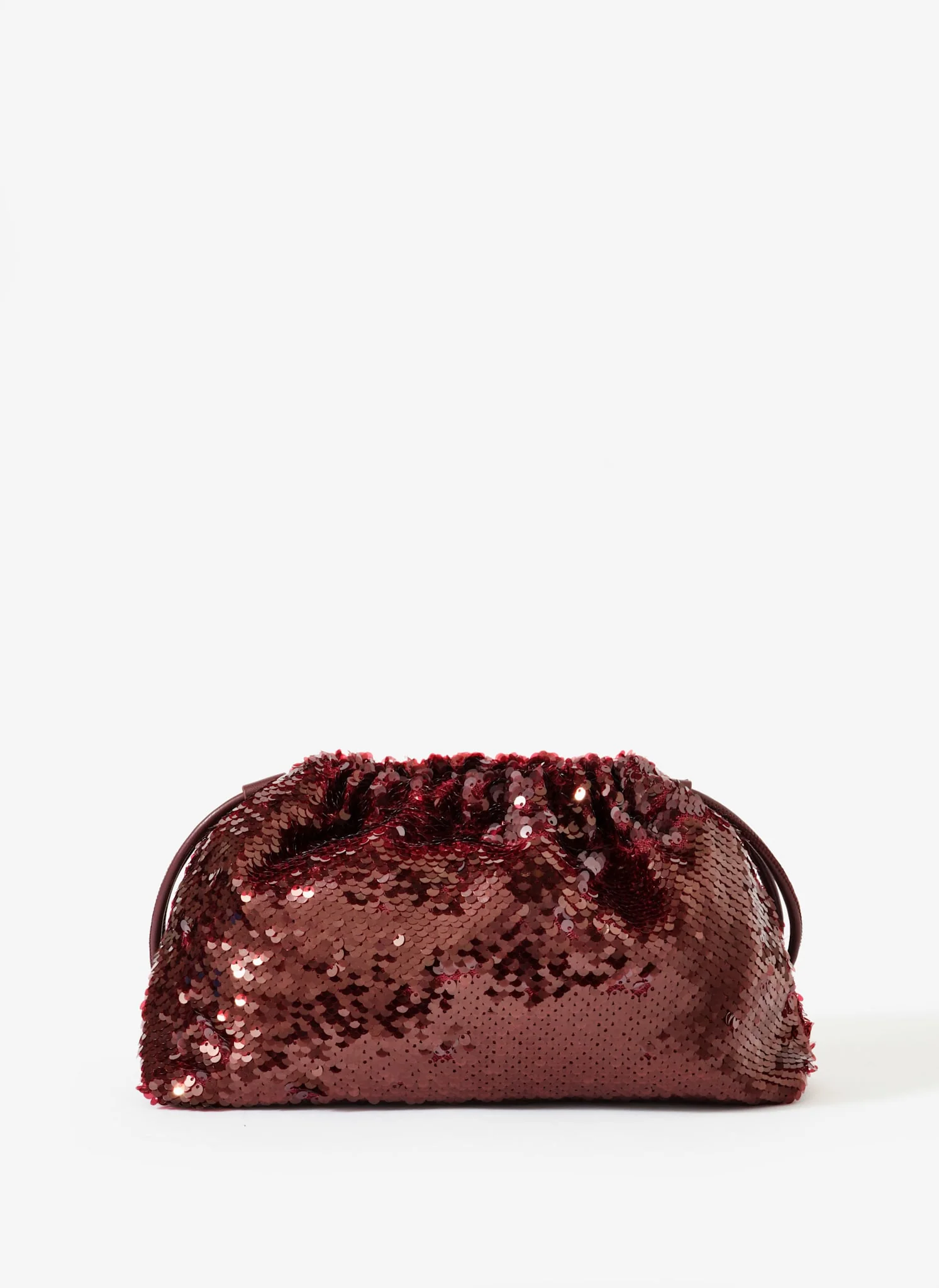 Raya Burgundy Sequin Drawstring Bag - Image 5