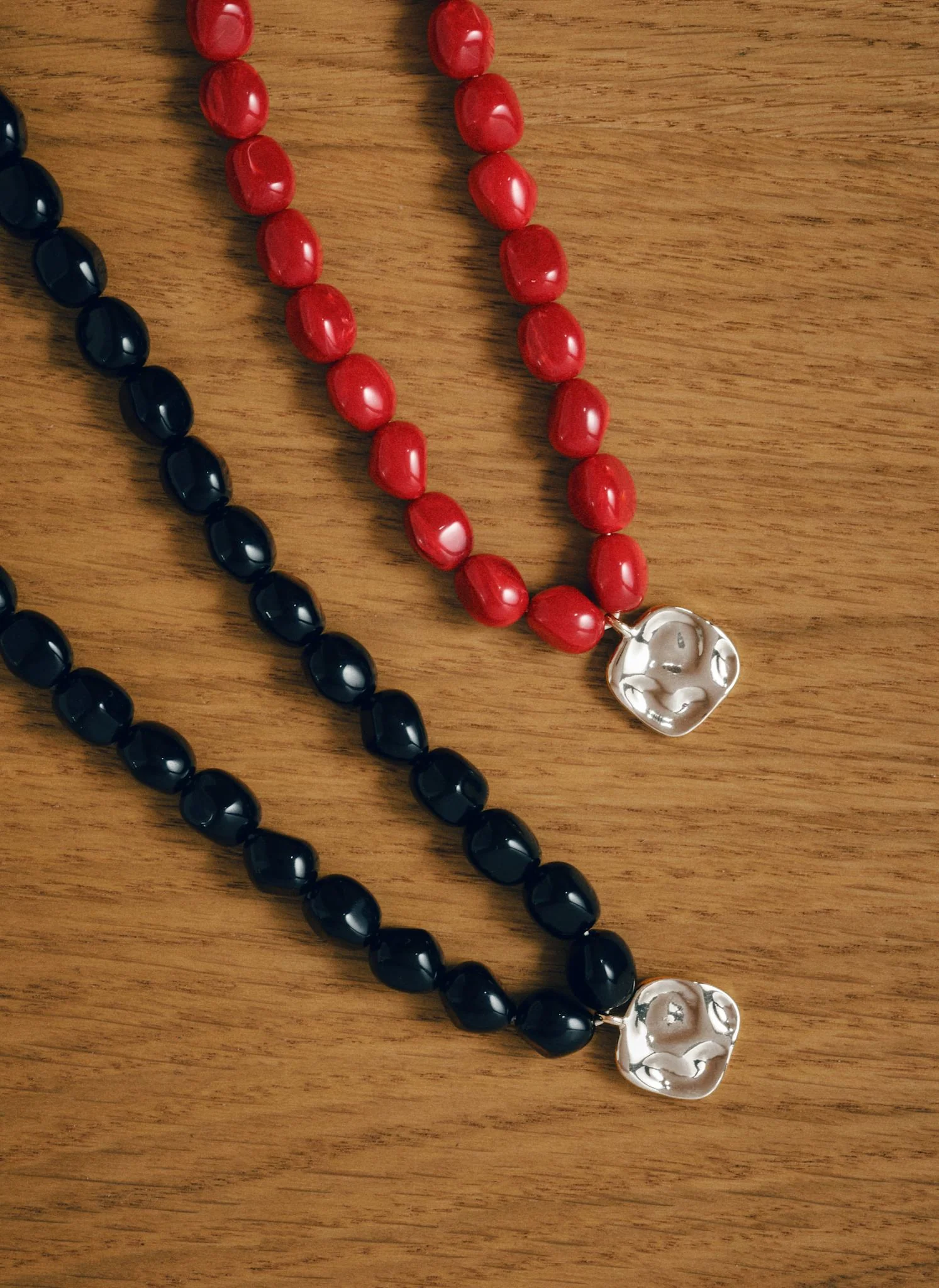 Red Beaded Charm Necklace - Image 5