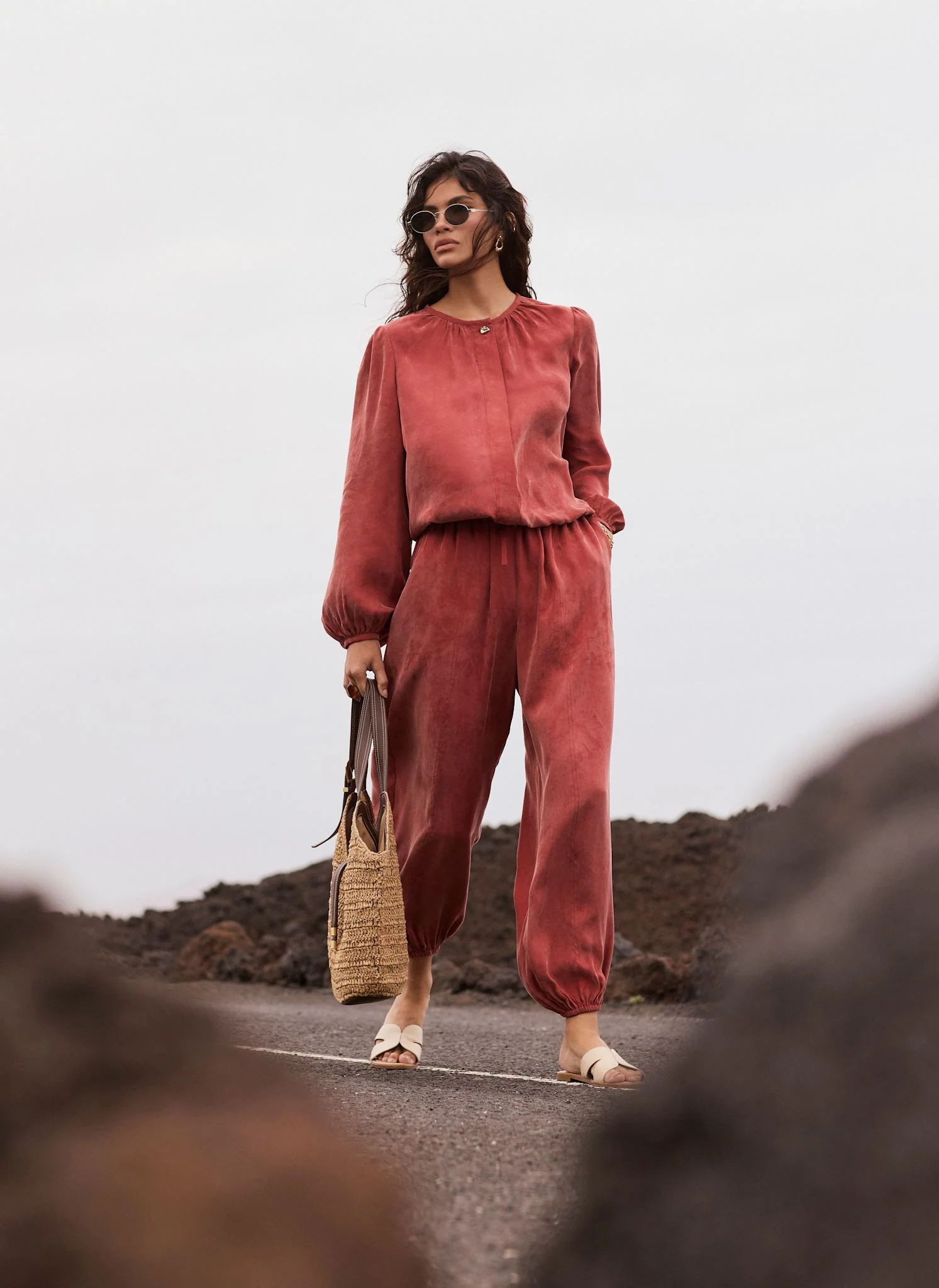 Rust Red Balloon Trousers - Image 2