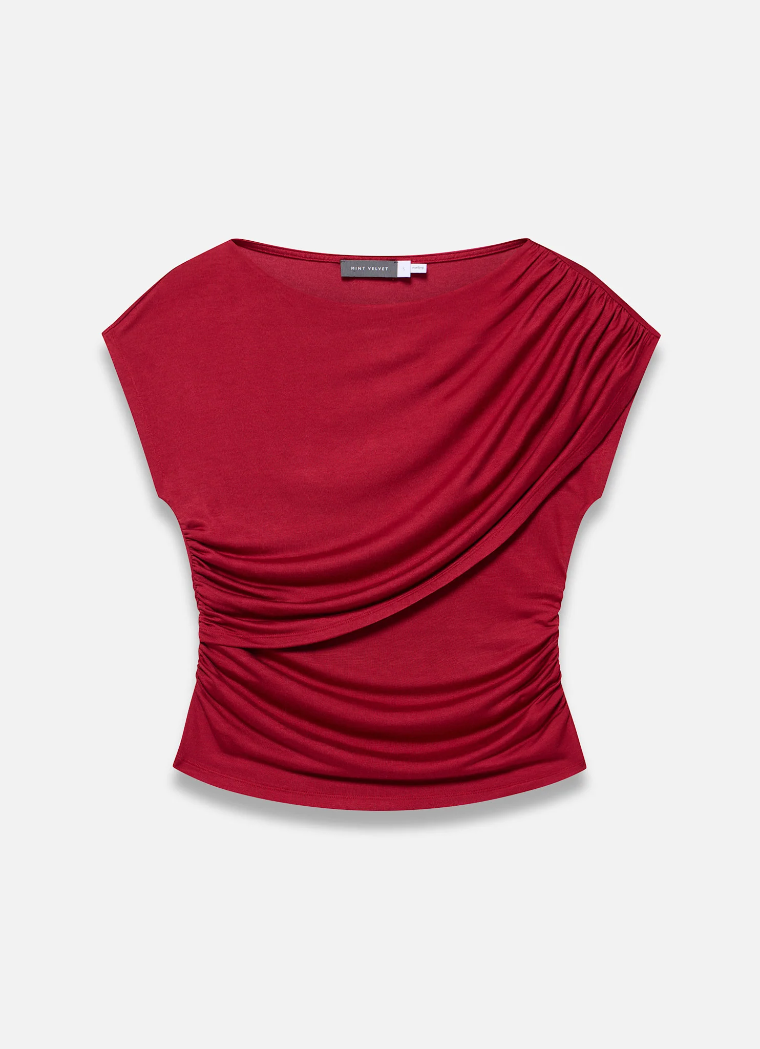 Red Layered Drape Top - Image 6