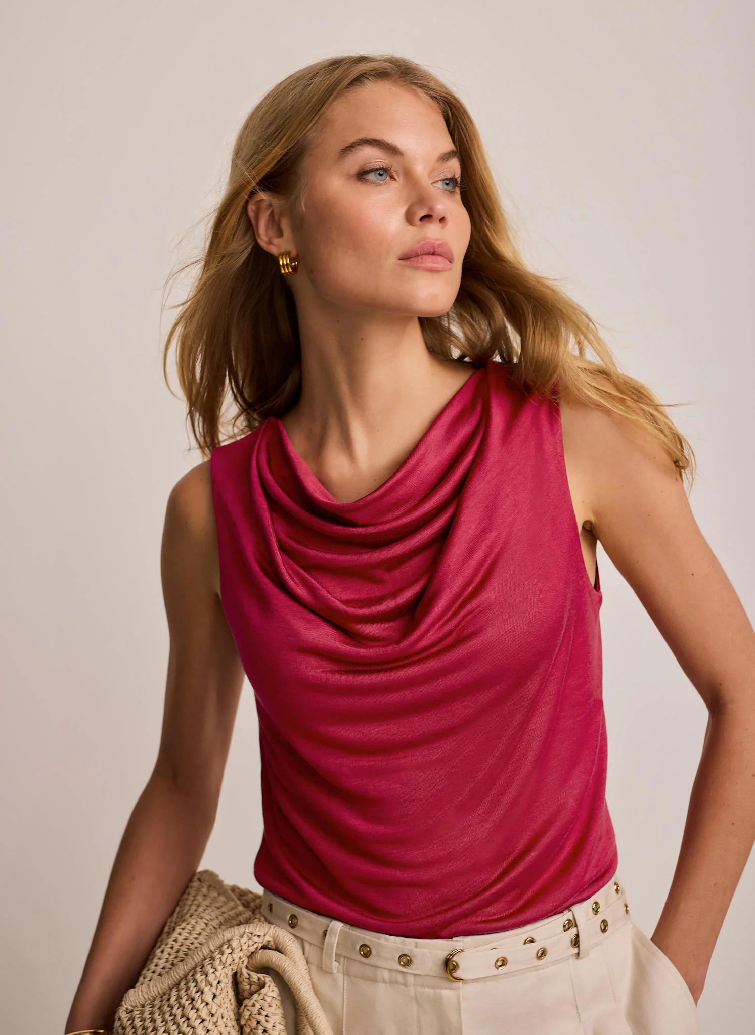 Red Draped Top