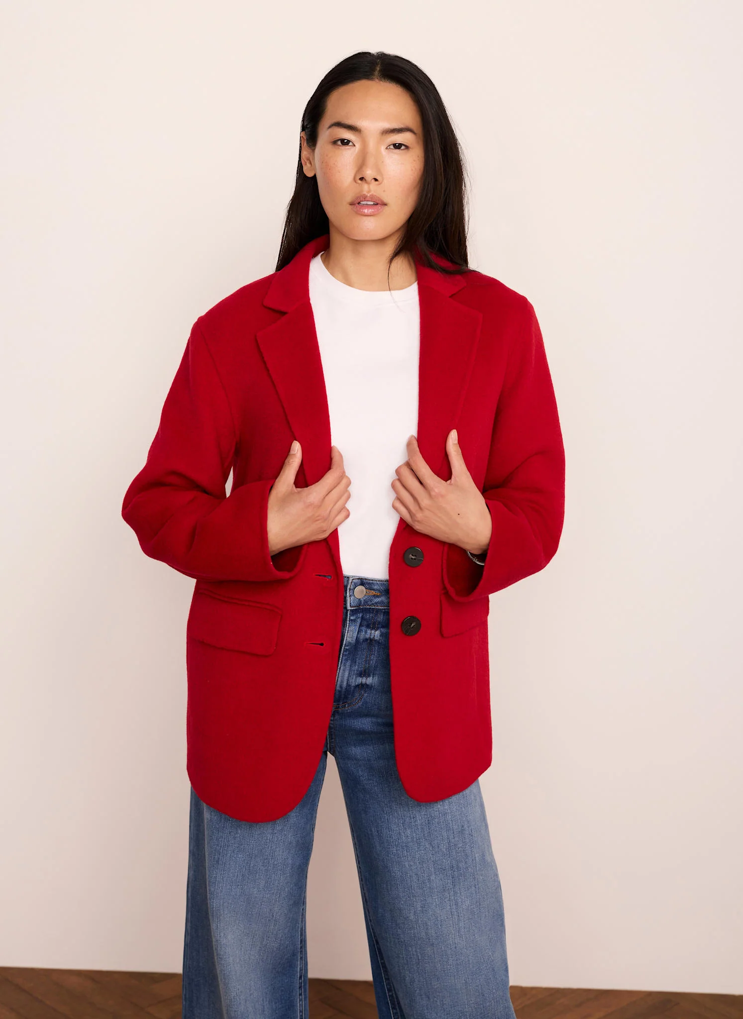 Red Single Breasted Hand Finished Blazer - Image 6