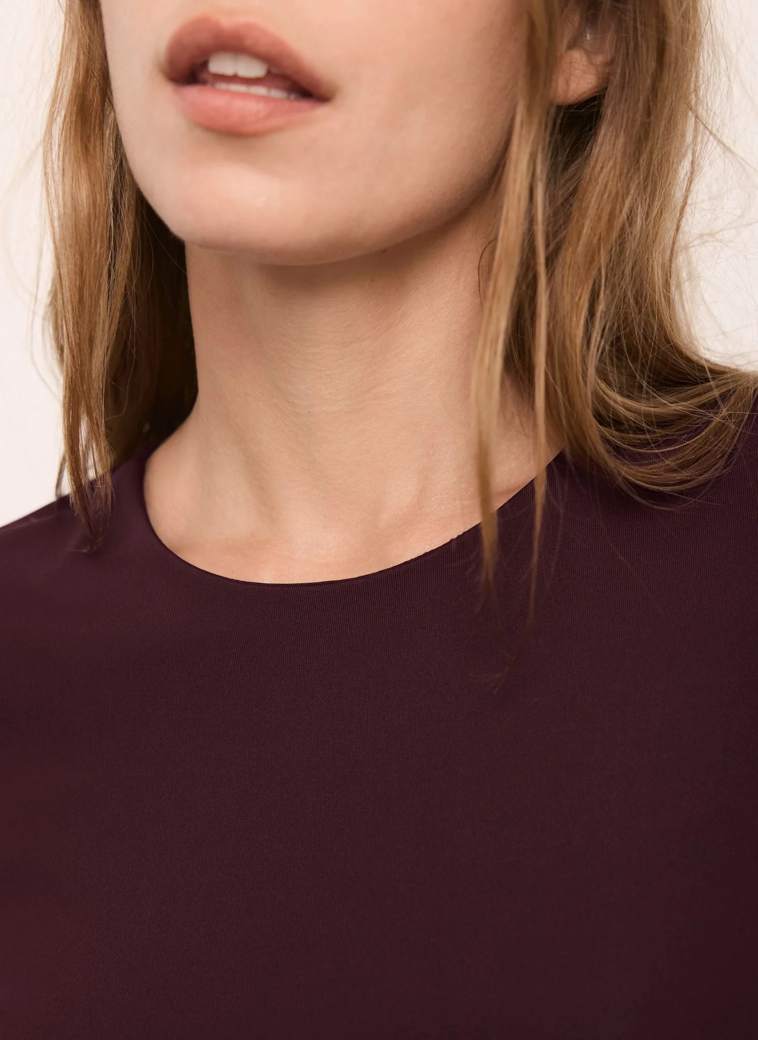 Burgundy Long Sleeve Layering Top - Image 4