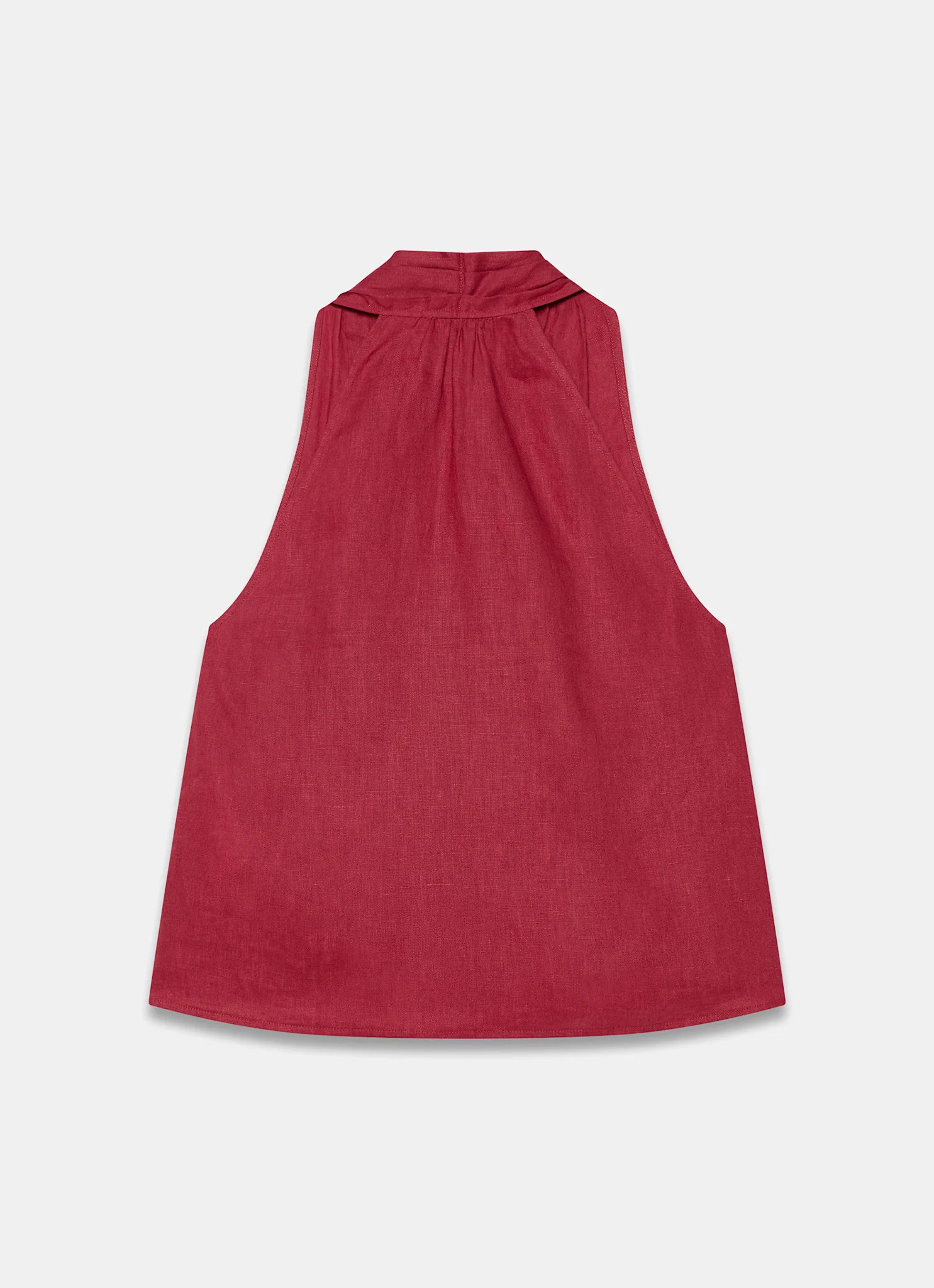 Red Linen Halter Top - Image 8
