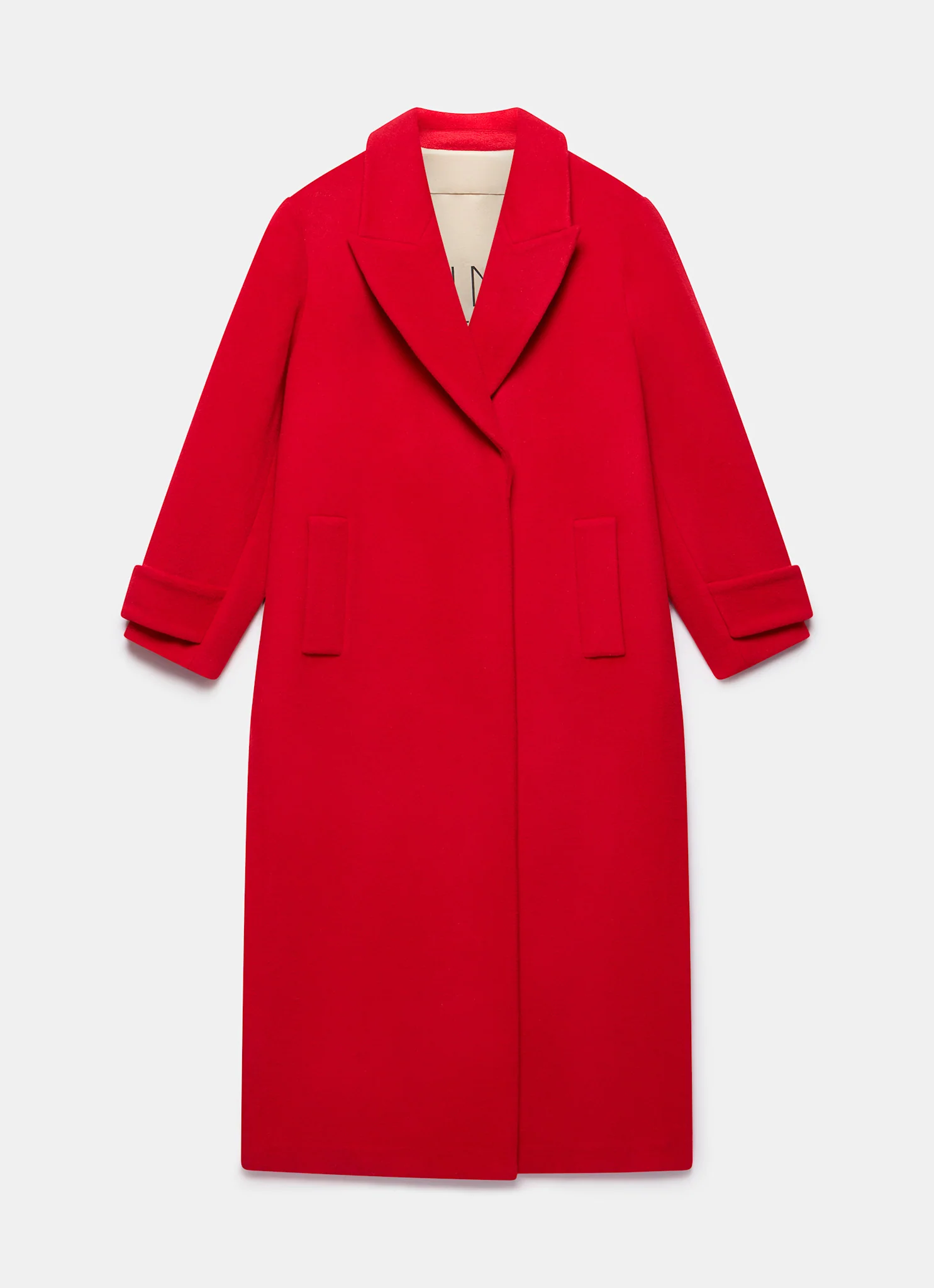 Red Wool Blend Maxi Coat - Image 7