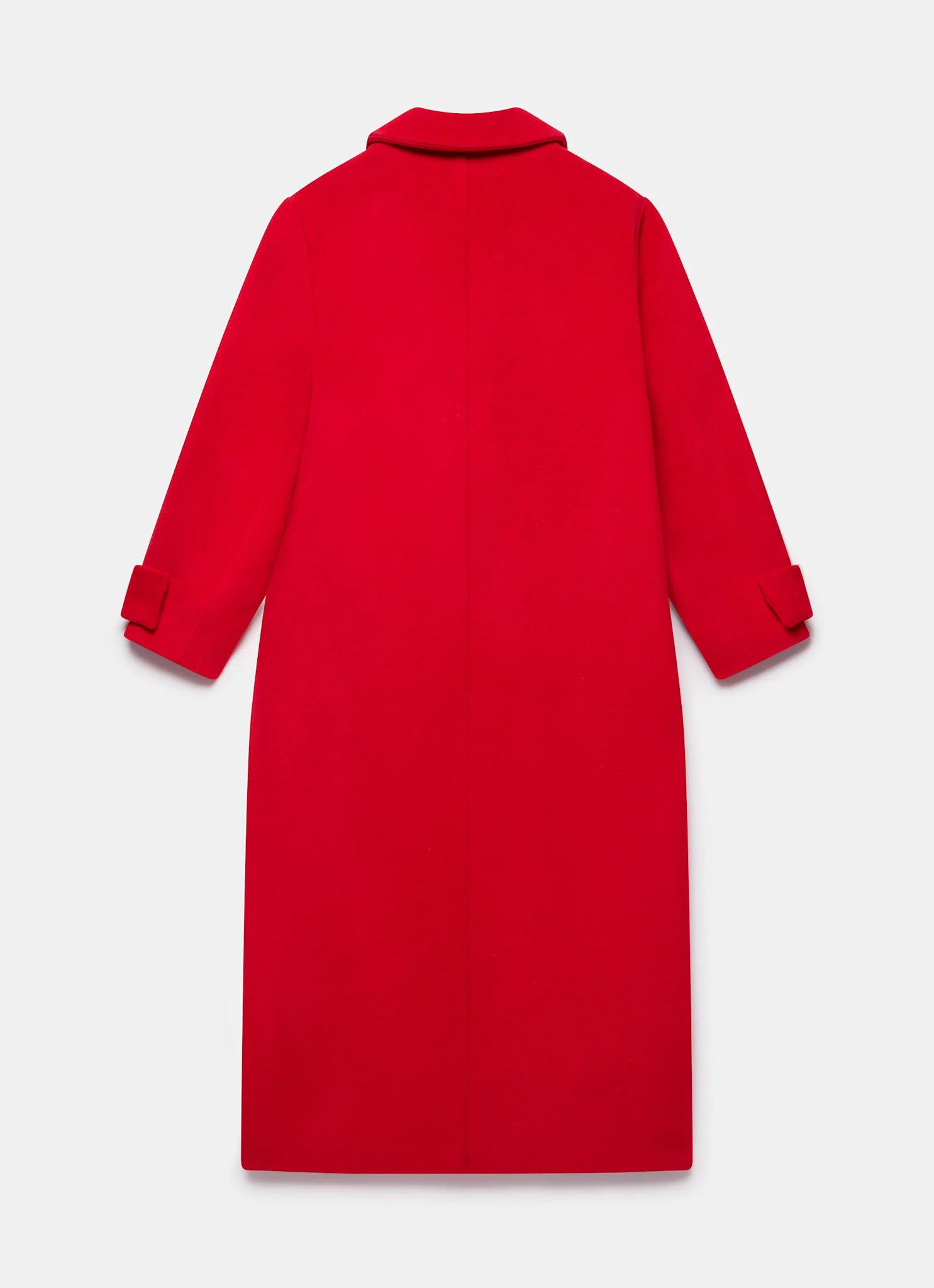 Red Wool Blend Maxi Coat - Image 8