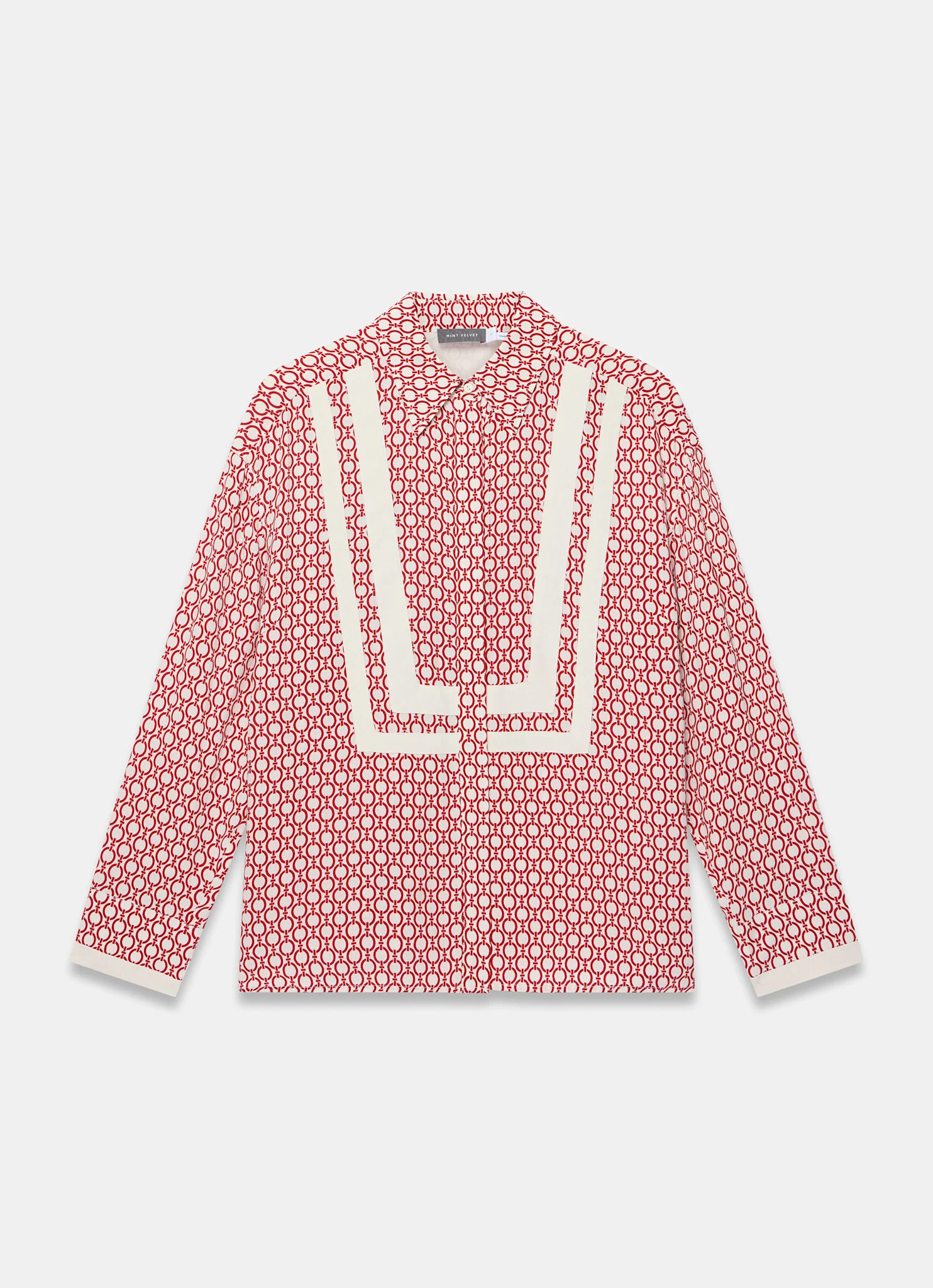 Red Geo Print Shirt - Image 6
