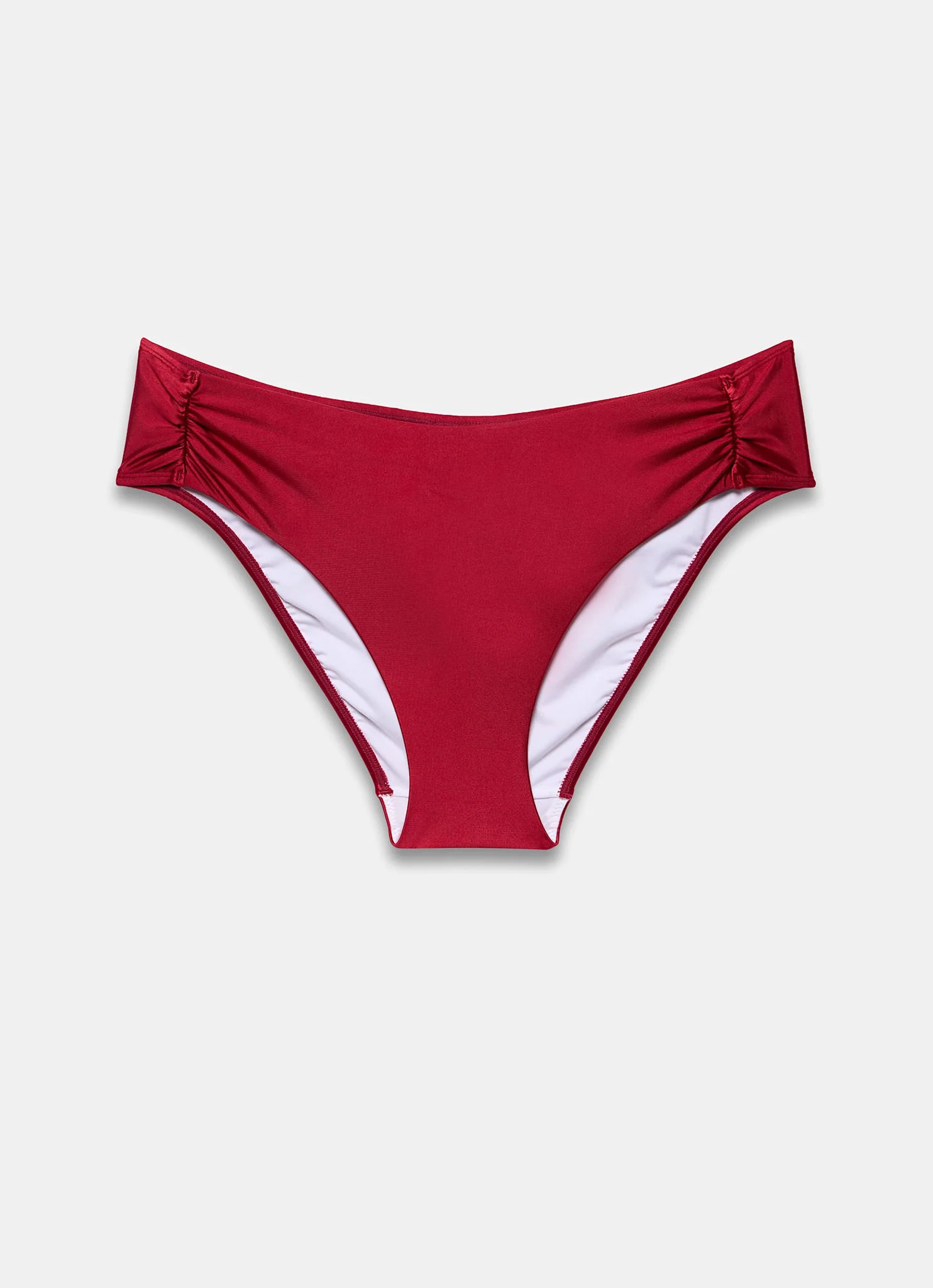 Red Ruched Side Bikini Bottoms - Image 5