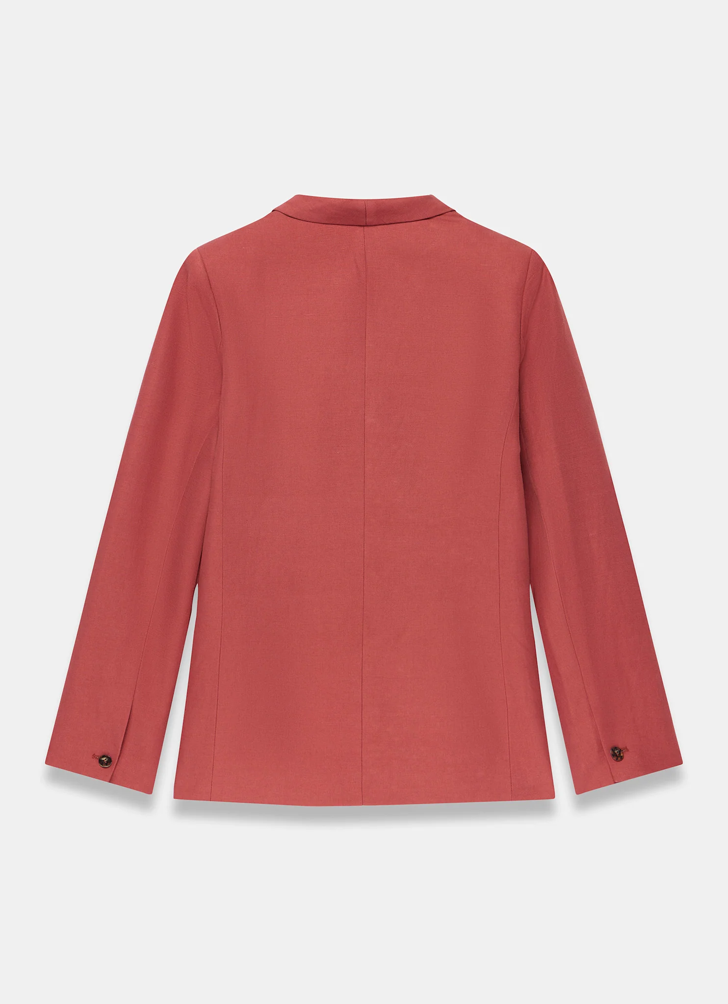Red Linen Tailored Blazer - Image 8
