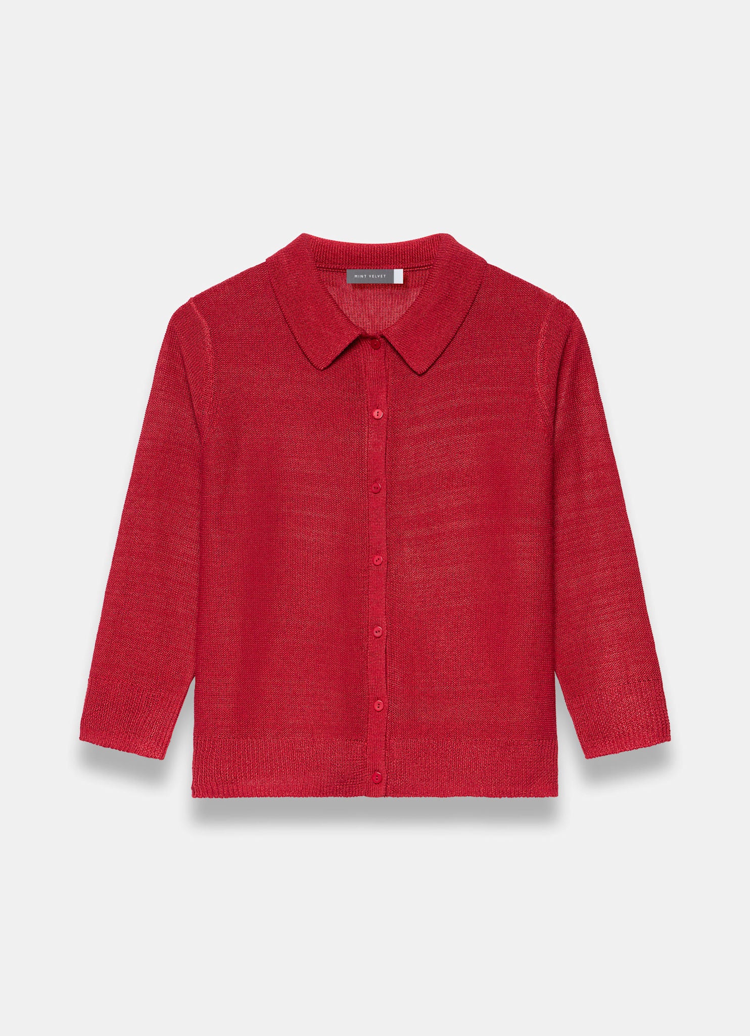 Red Metallic Knit Top - Image 7