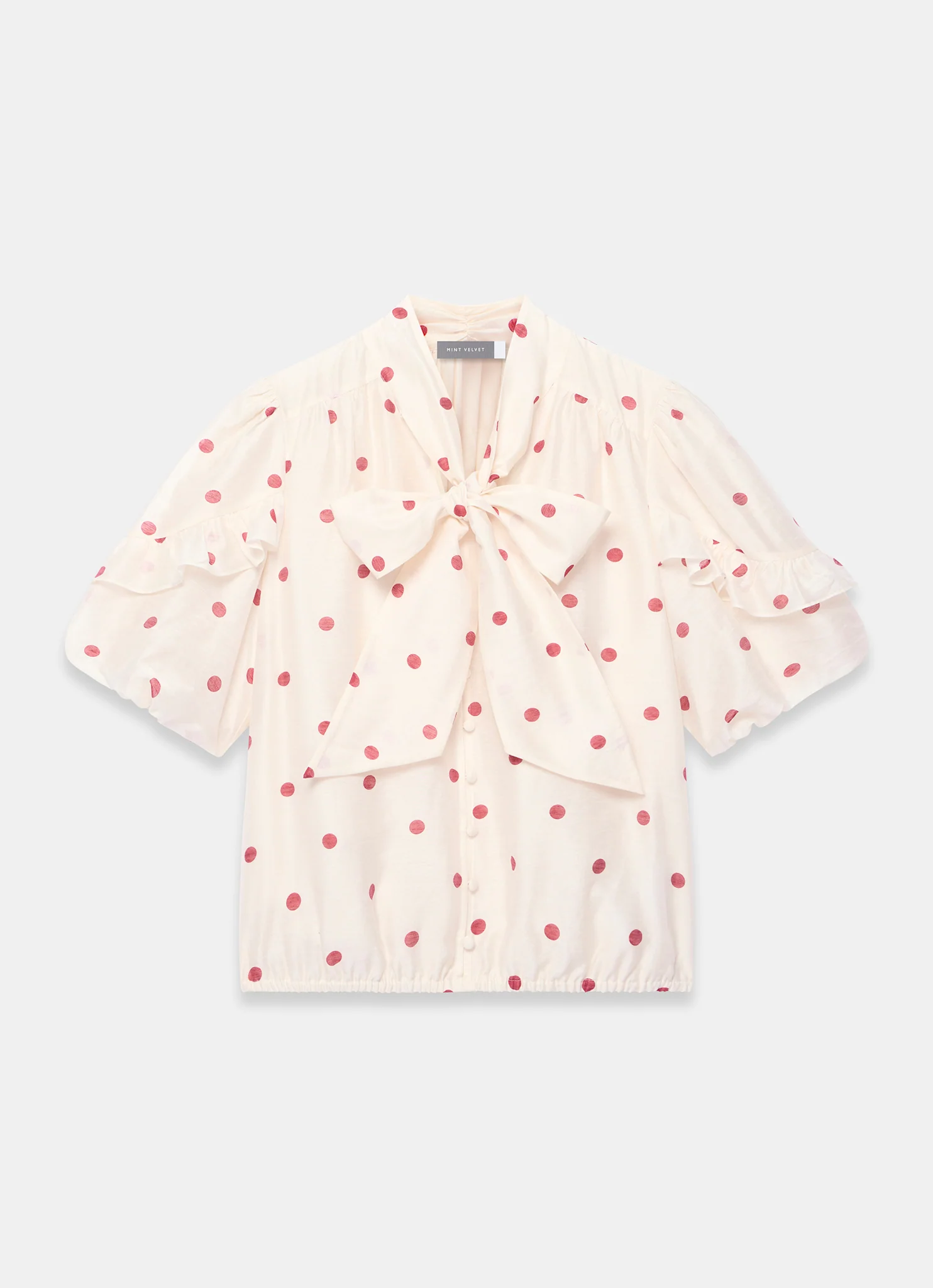 Cream Polka Dot Blouse - Image 6