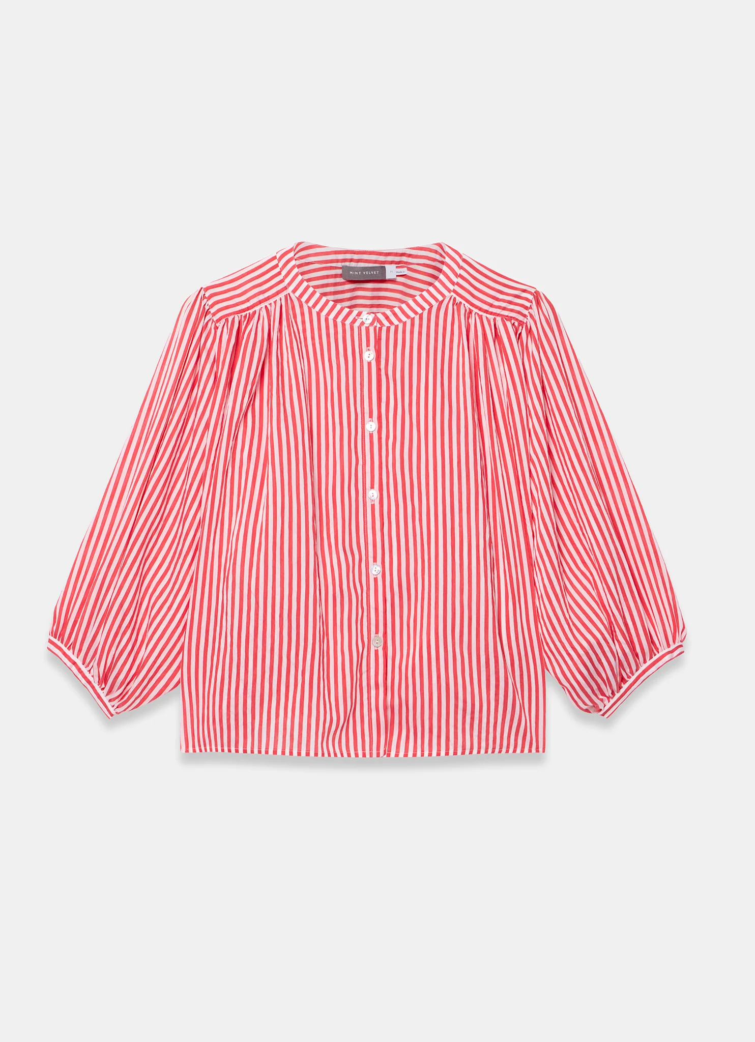 Red Striped Batwing Blouse - Image 6