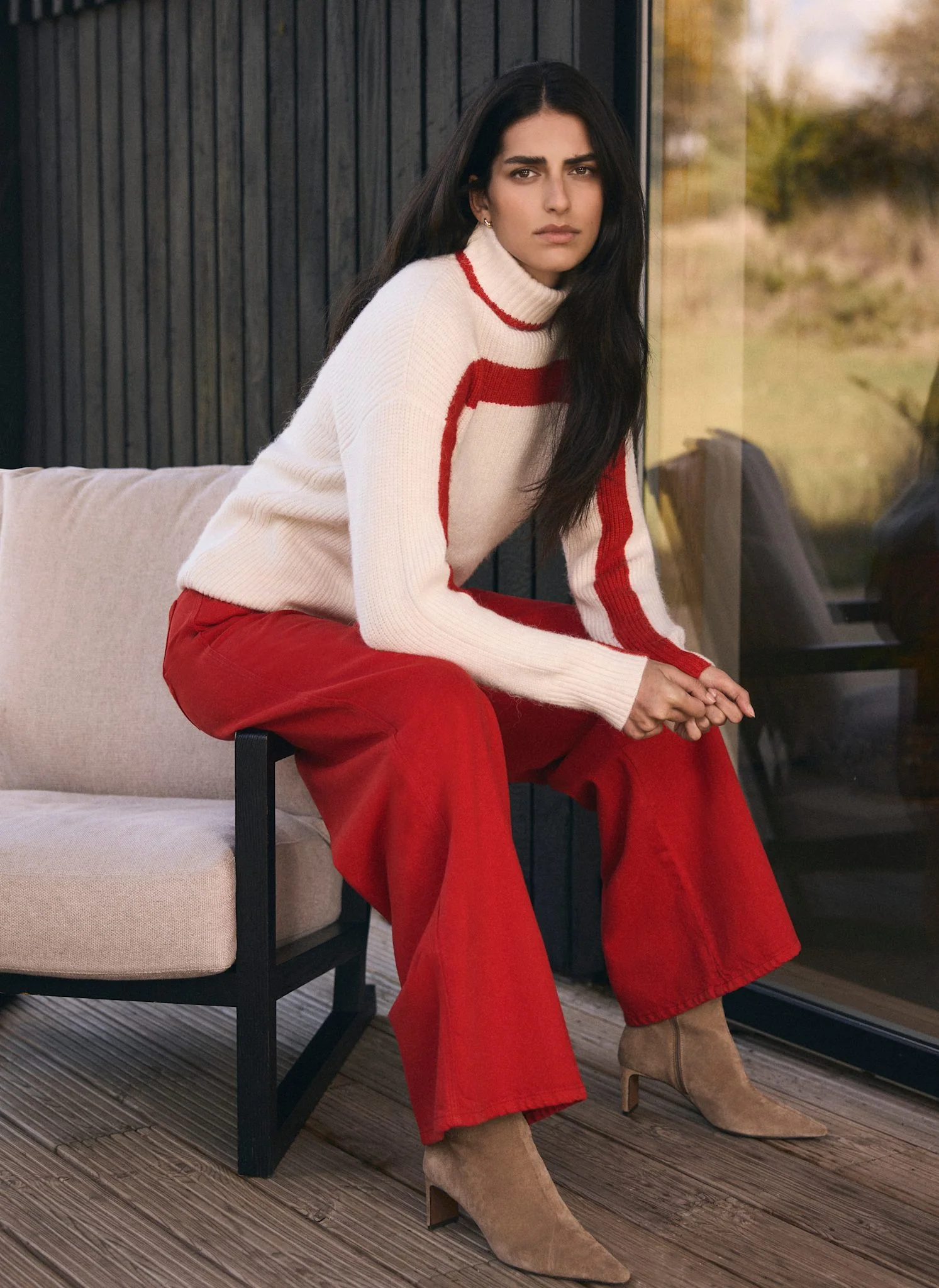 Red Wide Leg Jeans - Image 4