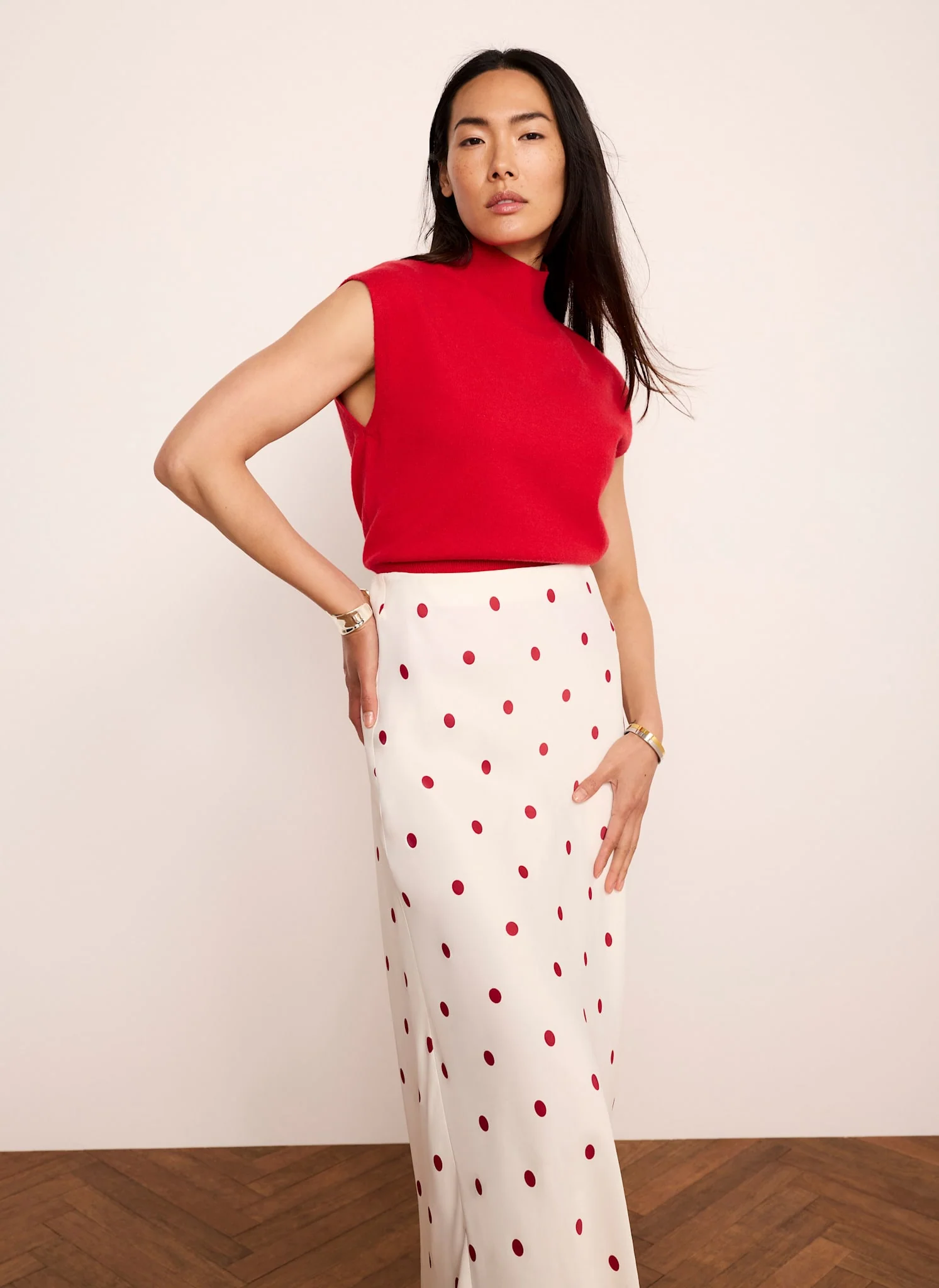 Red Wool Blend Knit Top - Image 4