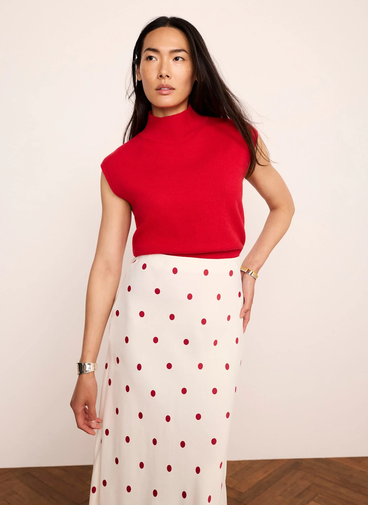 Red Wool Blend Knit Top - Image 5
