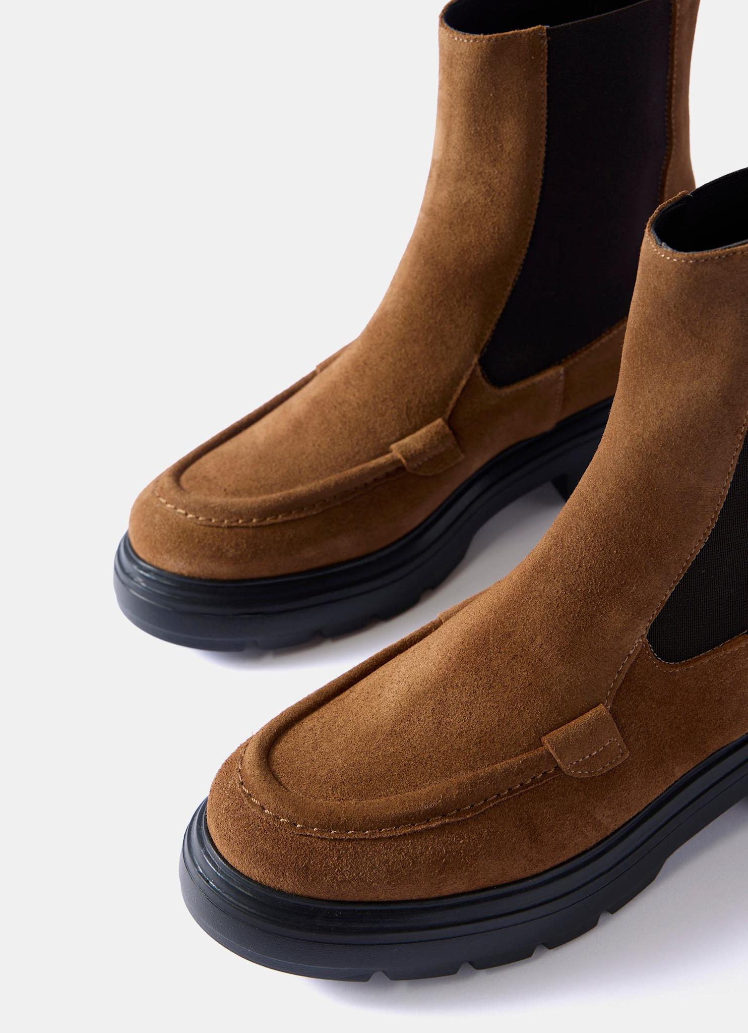 Reece Tan Suede Chelsea Boots - Image 3