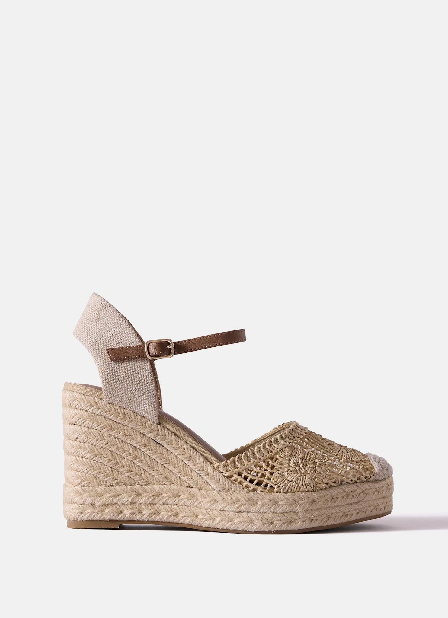 Roxy Gold Espadrille Wedge Sandals - Image 2
