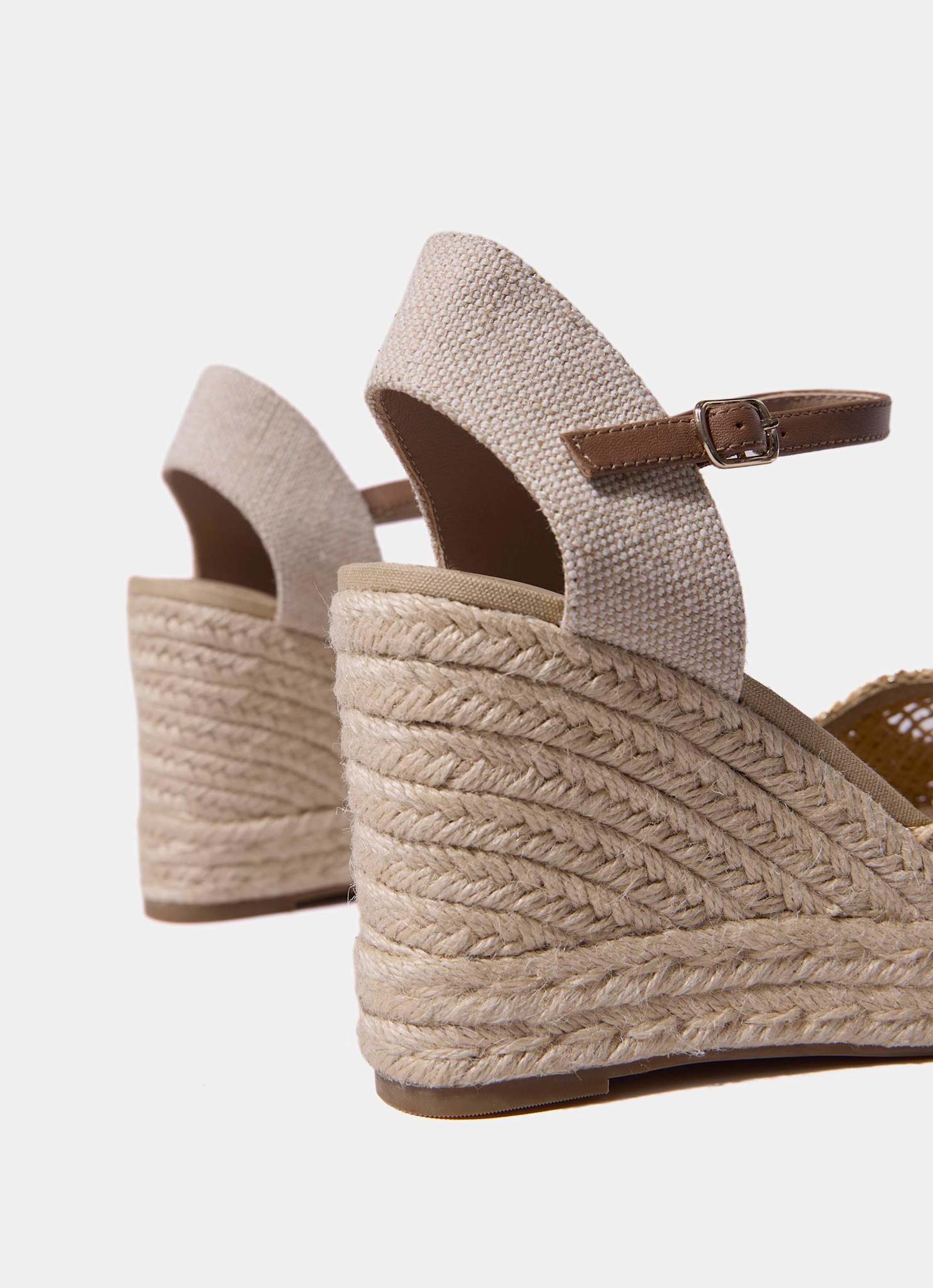 Roxy Gold Espadrille Wedge Sandals - Image 5