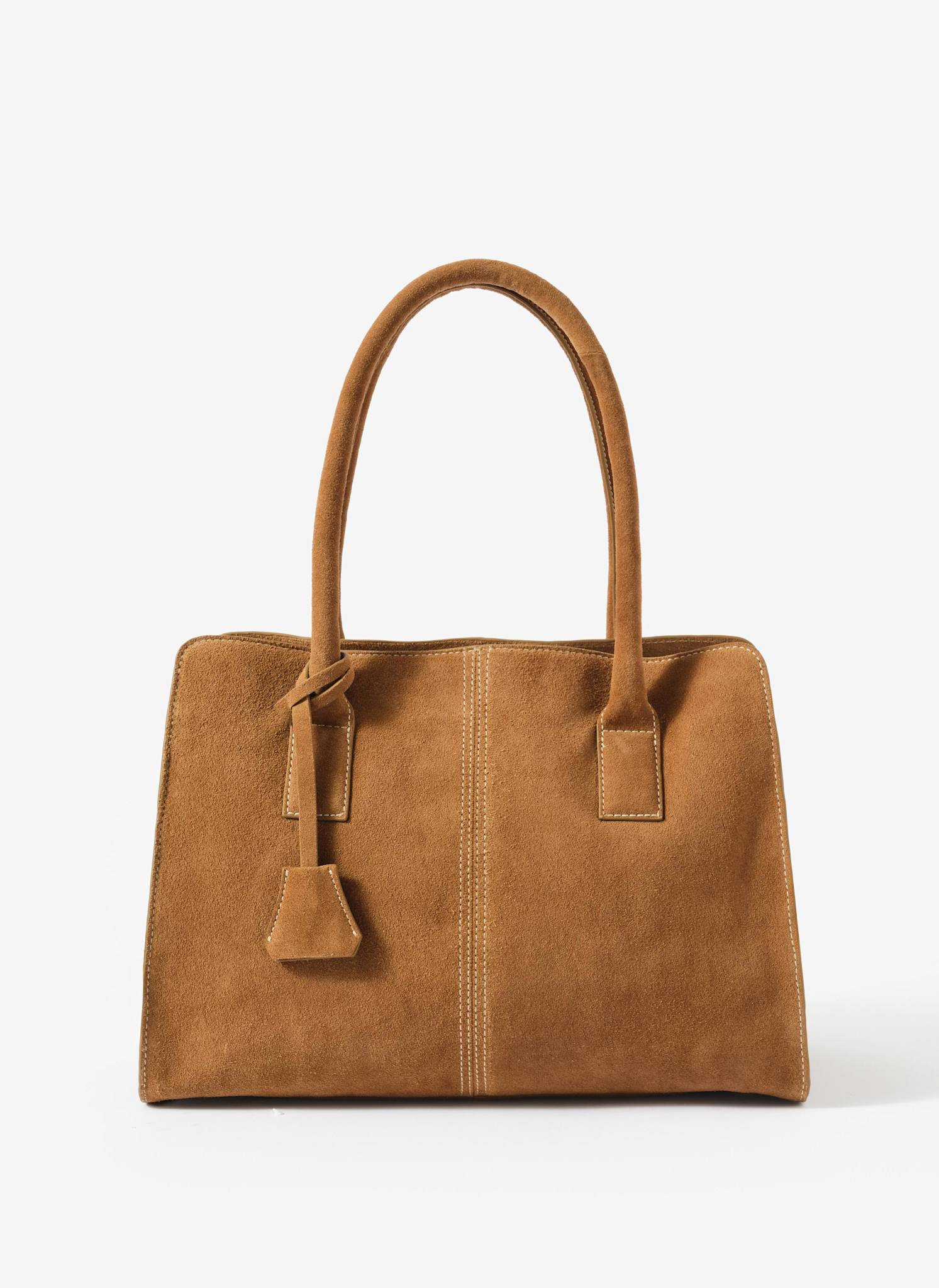 Rue Tan Suede Tote Bag - Image 3