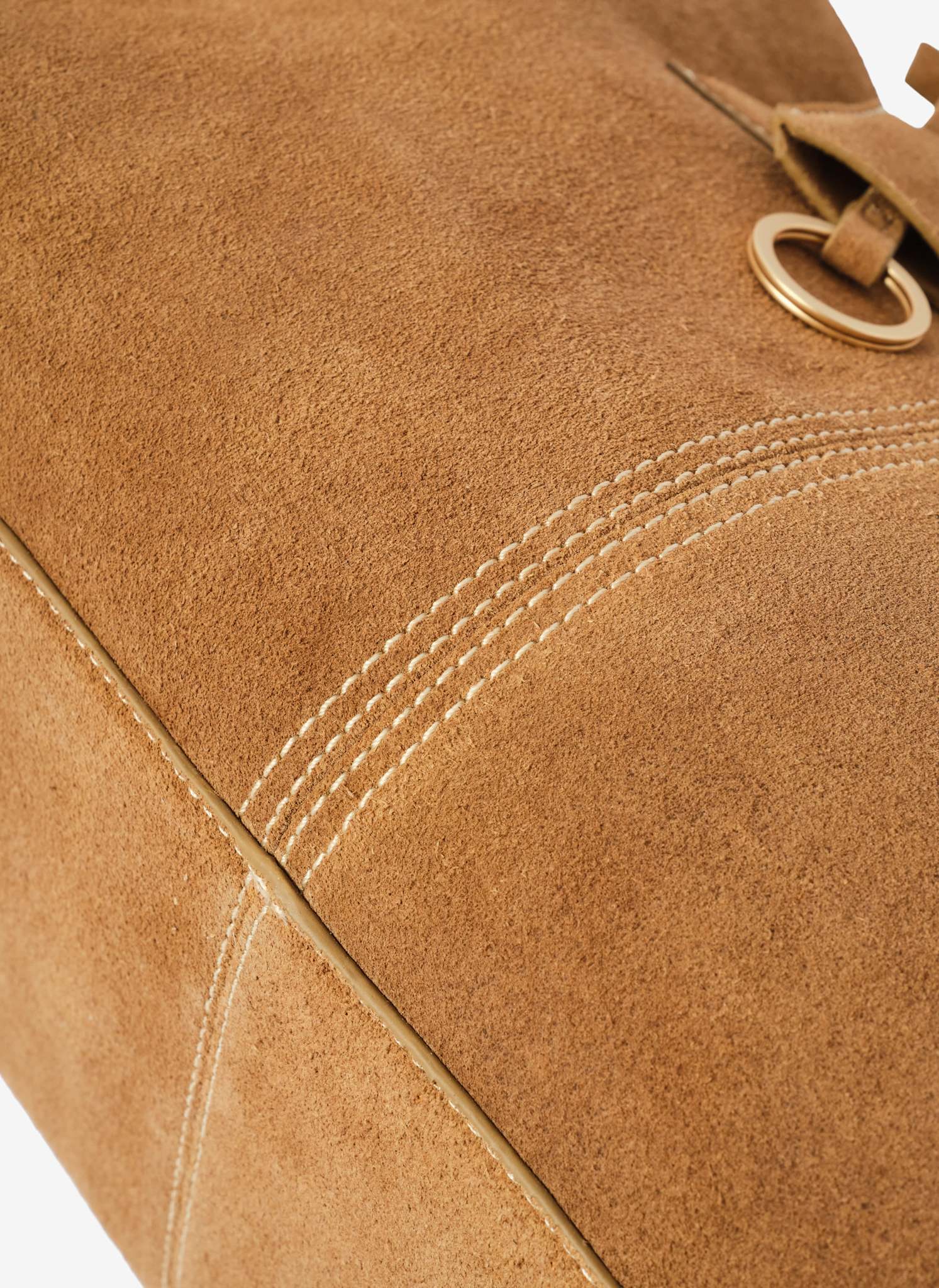 Rue Tan Suede Tote Bag - Image 6