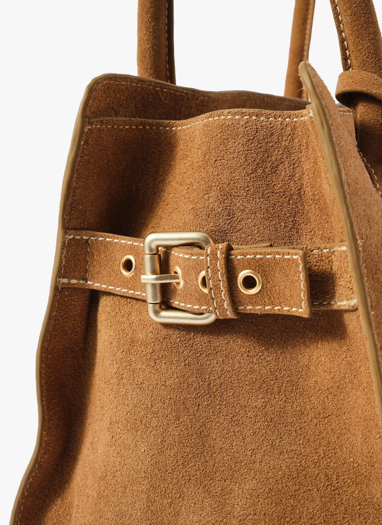 Rue Tan Suede Tote Bag - Image 8
